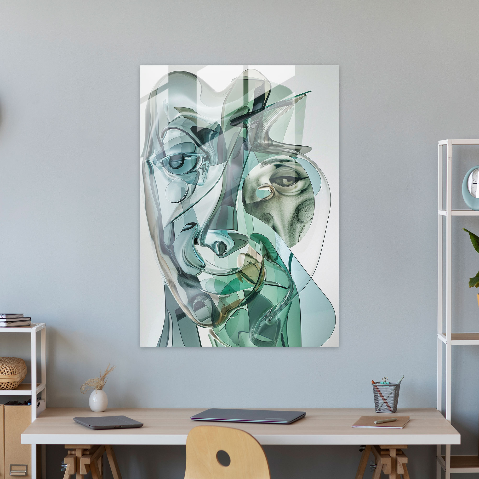 Surreal Landscapes Cubism Glass Wall Art - Cubism, Modern Art, Cubism, Wall Decoration