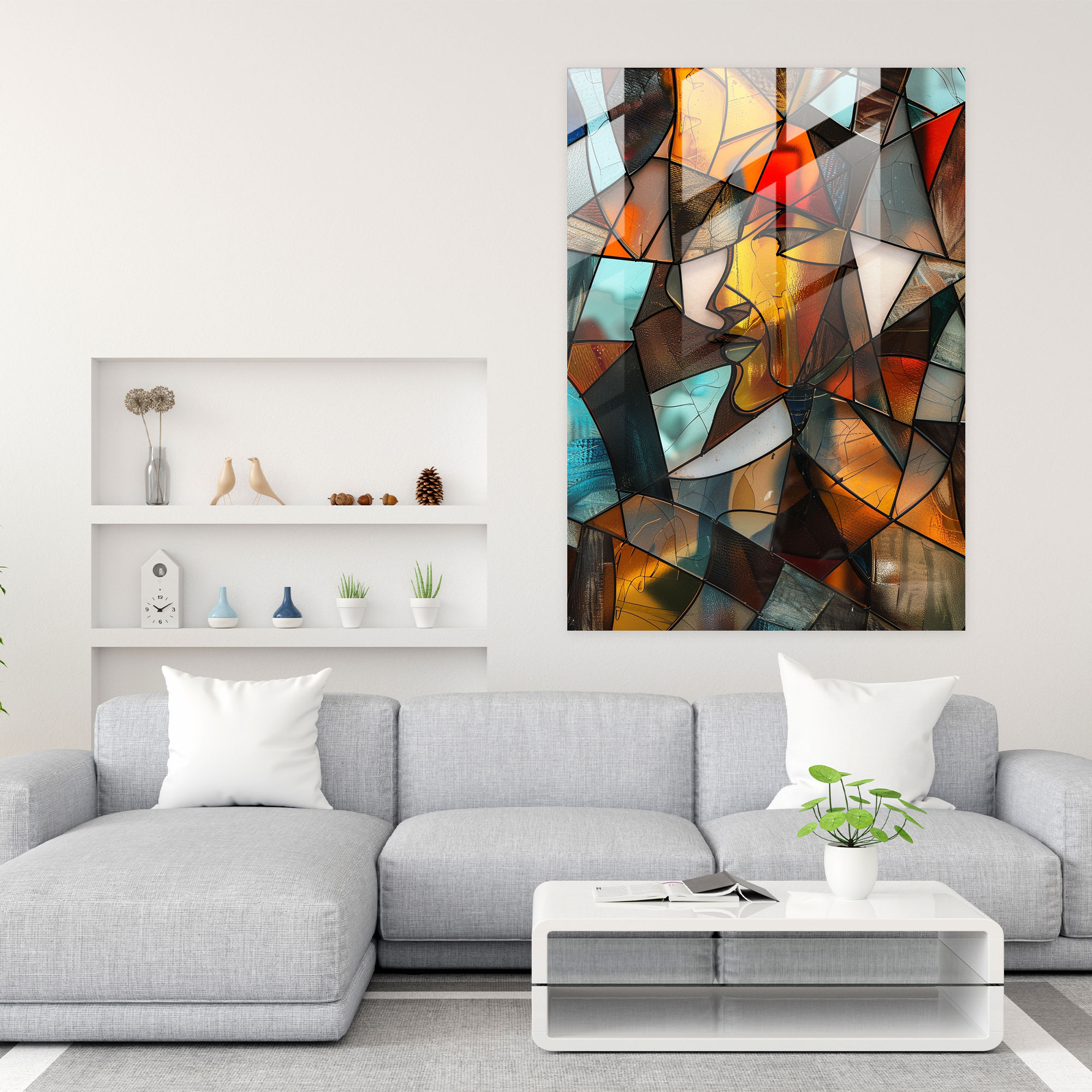 Abstract Compositions Cubism Glass Art - Cubism, Glass Art, Modern Art, Cubism