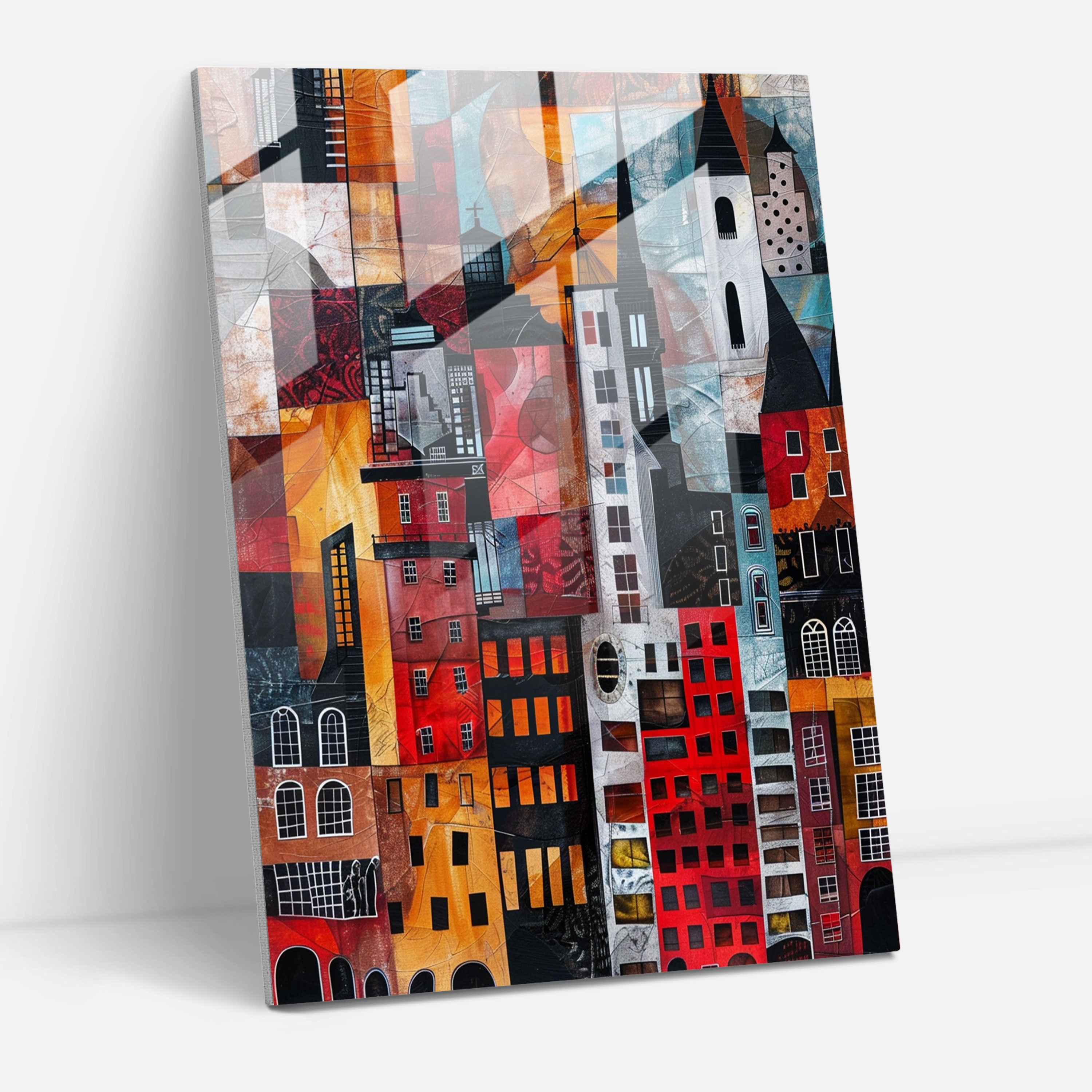 Cubism Cityscape Wall Decoration - Cubism, Wall Decoration, Cubism, Modern Art