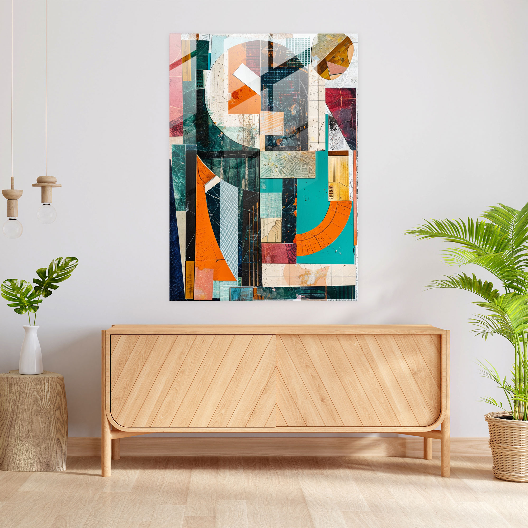 Cubism Abstract Forms Wall Decoration - Cubism, Cubism, Wall Decoration, Glass Art