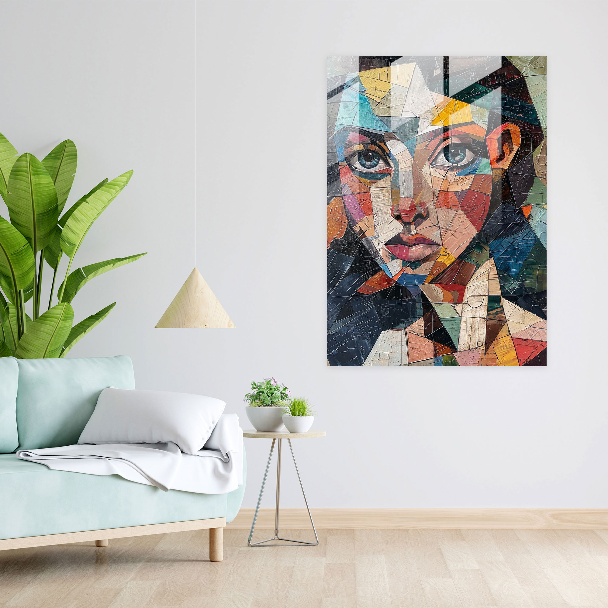 Cubism Woman Glass Wall Art - Cubism, Glass Wall Art, Glass Print, Glass Art
