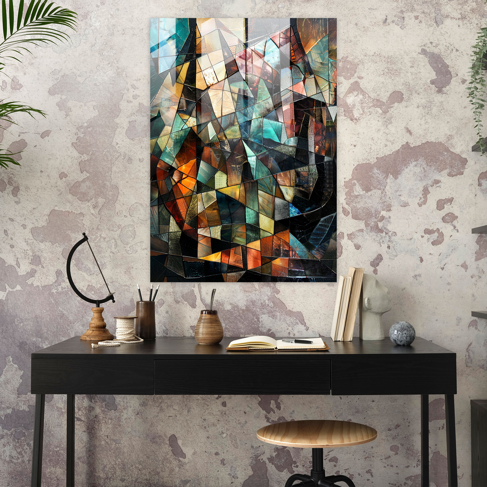 Cubism Landscape Glass Print - Cubism, Modern Art, Glass Print, Wall Decoration
