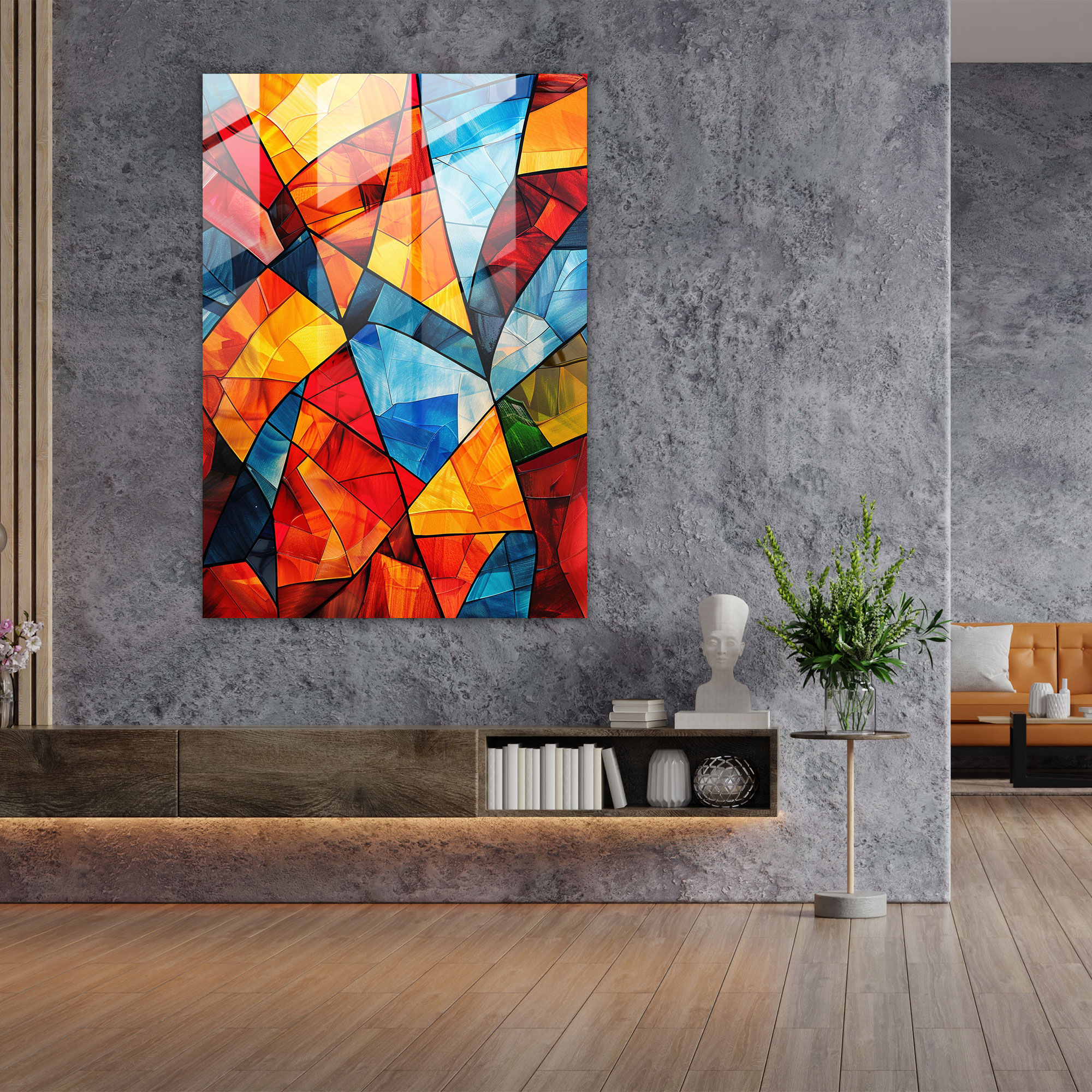 Cubism Abstract Patterns Glass Art - Cubism, Cubism, Modern Art, Home Decoration