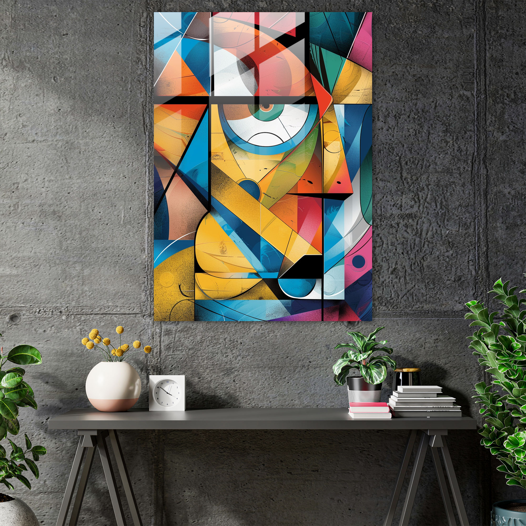 Cubism Glass Wall Art - Cubism, Modern Art, Glass Print, Cubism
