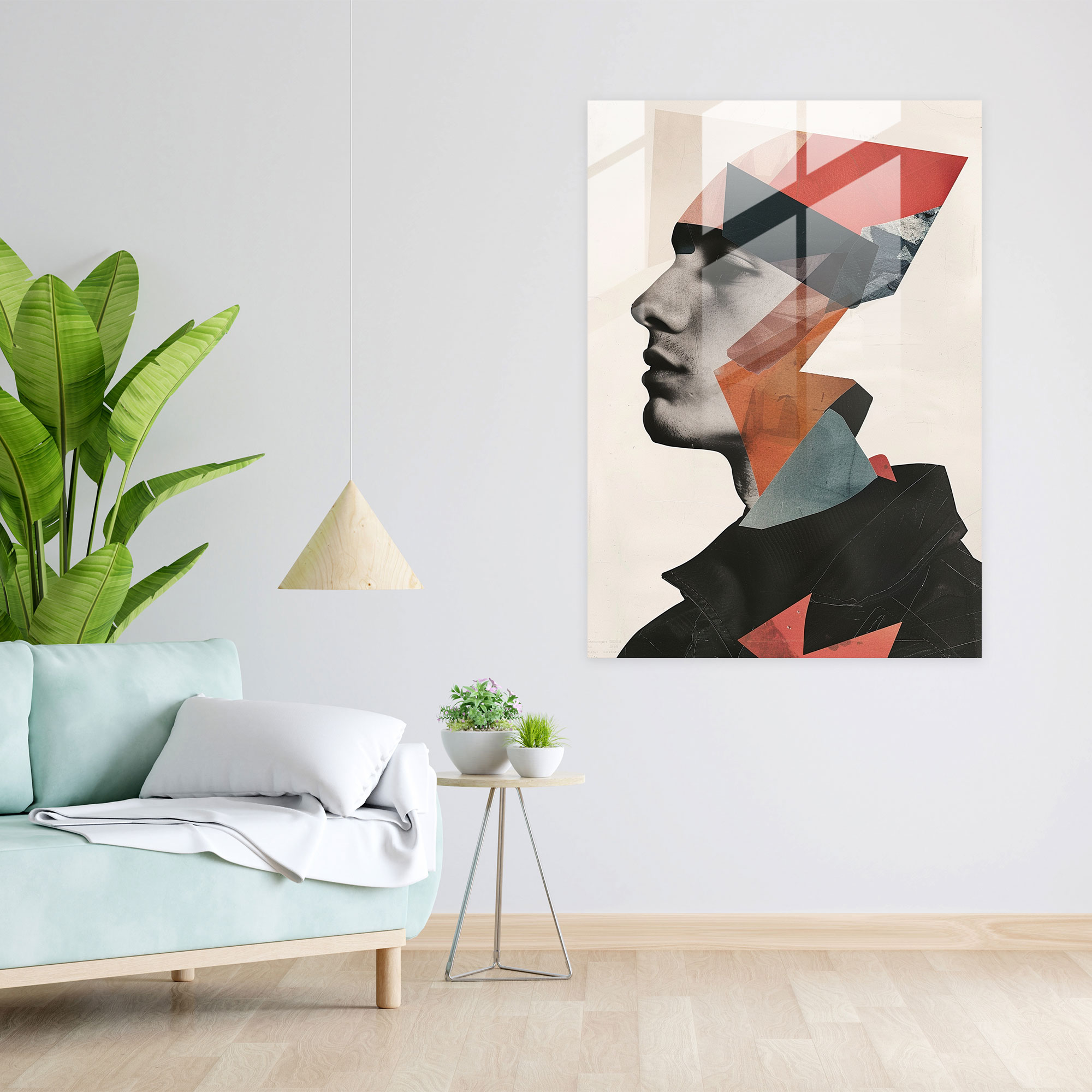 Surreal Cubism Home Decoration - Cubism, Home Decoration, Modern Art, Glass Print