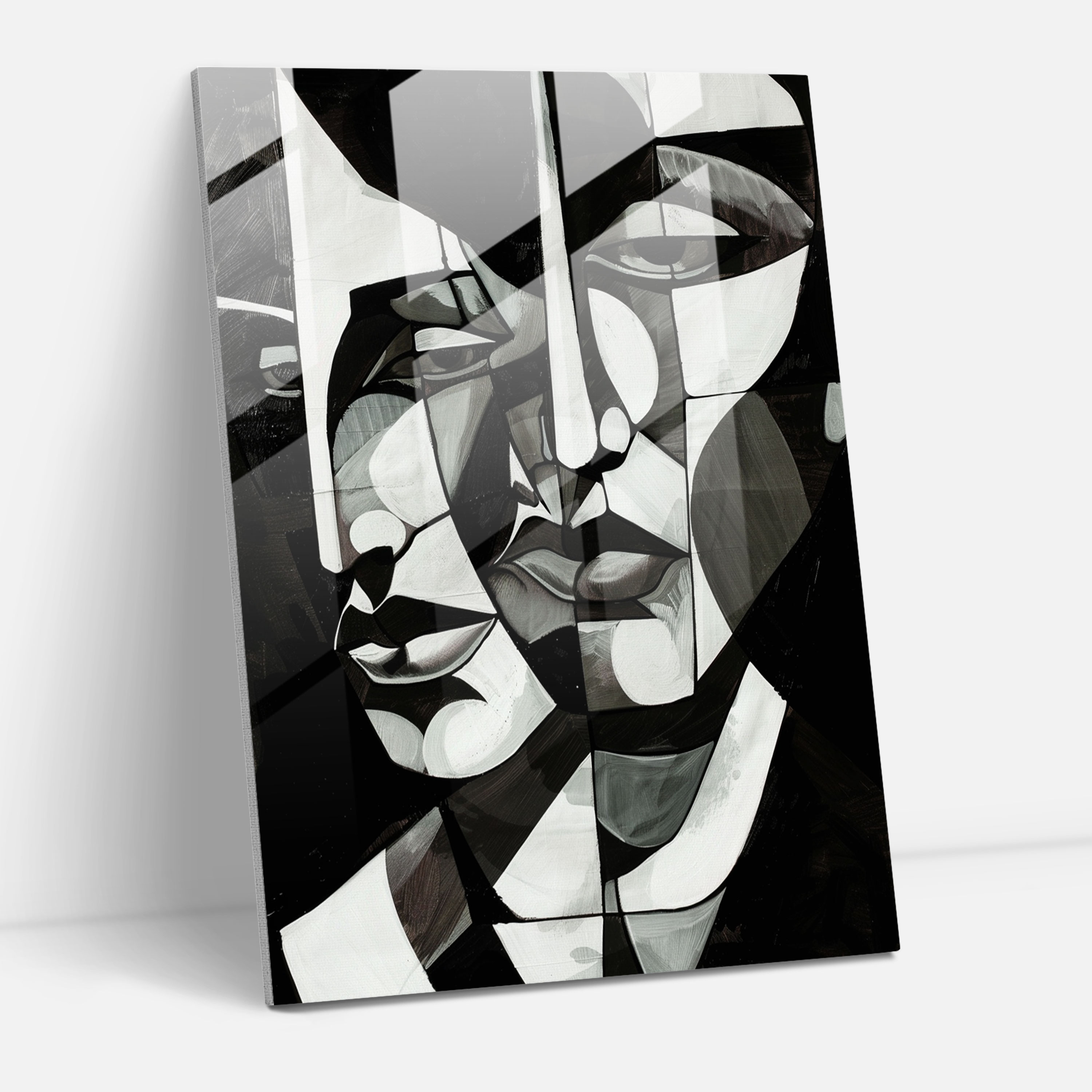 Black And White Cubism Home Decoration - Cubism, Cubism, Home Decoration, Modern Art
