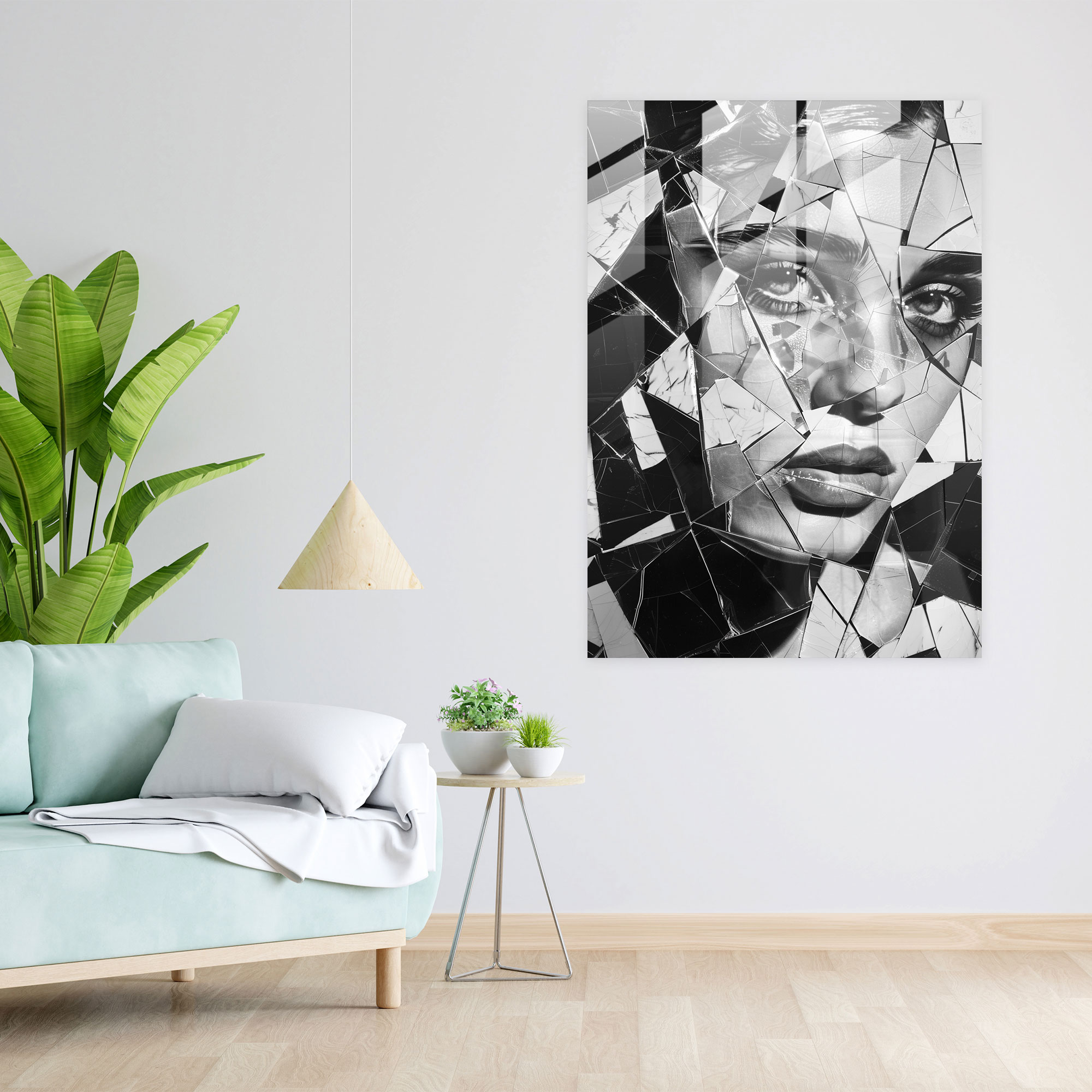 Cubism Woman Portrait Glass Wall Art - Cubism, Cubism, Glass Print, Home Decoration
