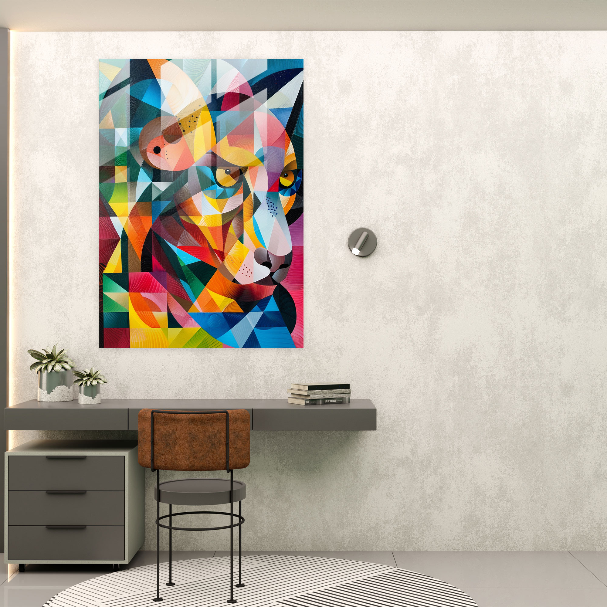 Cubism Glass Wall Art Home Decoration - Cubism, Forms, Glass Print, Abstract