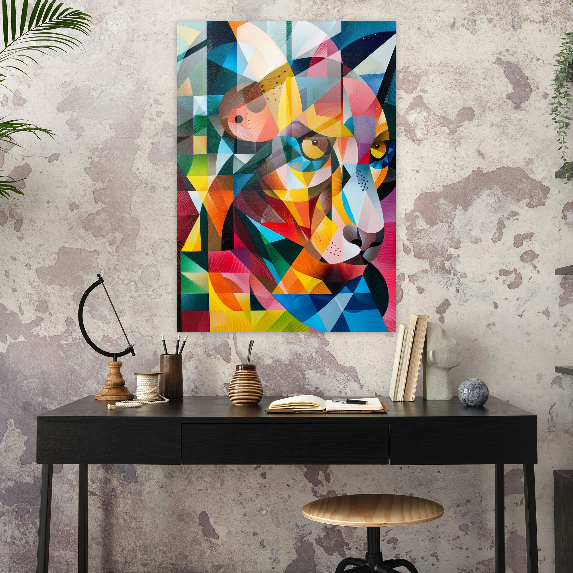 Cubism Glass Wall Art Home Decoration - Cubism, Forms, Glass Print, Abstract