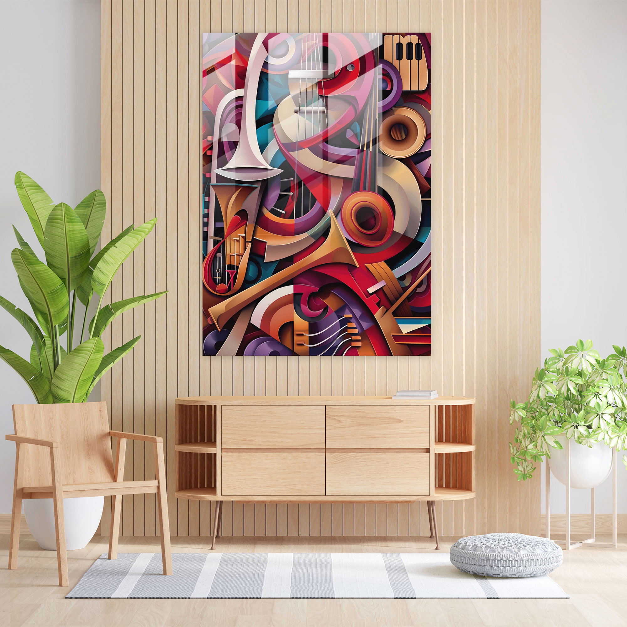 Cubism Glass Art Wall Decoration - Cubism, Wall Decoration, Cubism, Glass Print