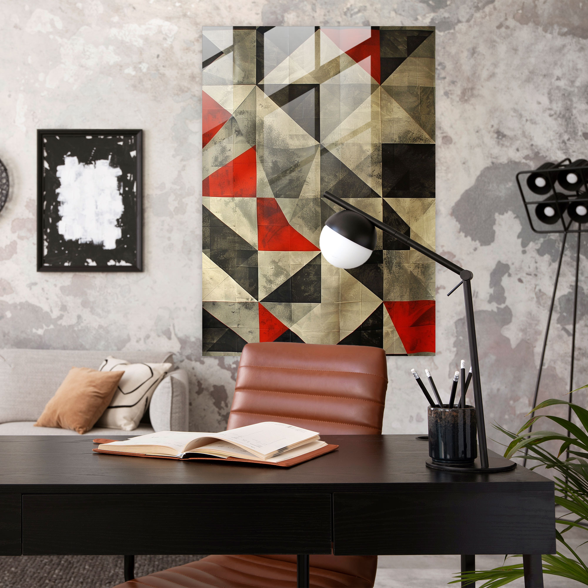 Geometric Cubism Wall Decoration - Cubism, Cubism, Home Decoration, Glass Wall Art