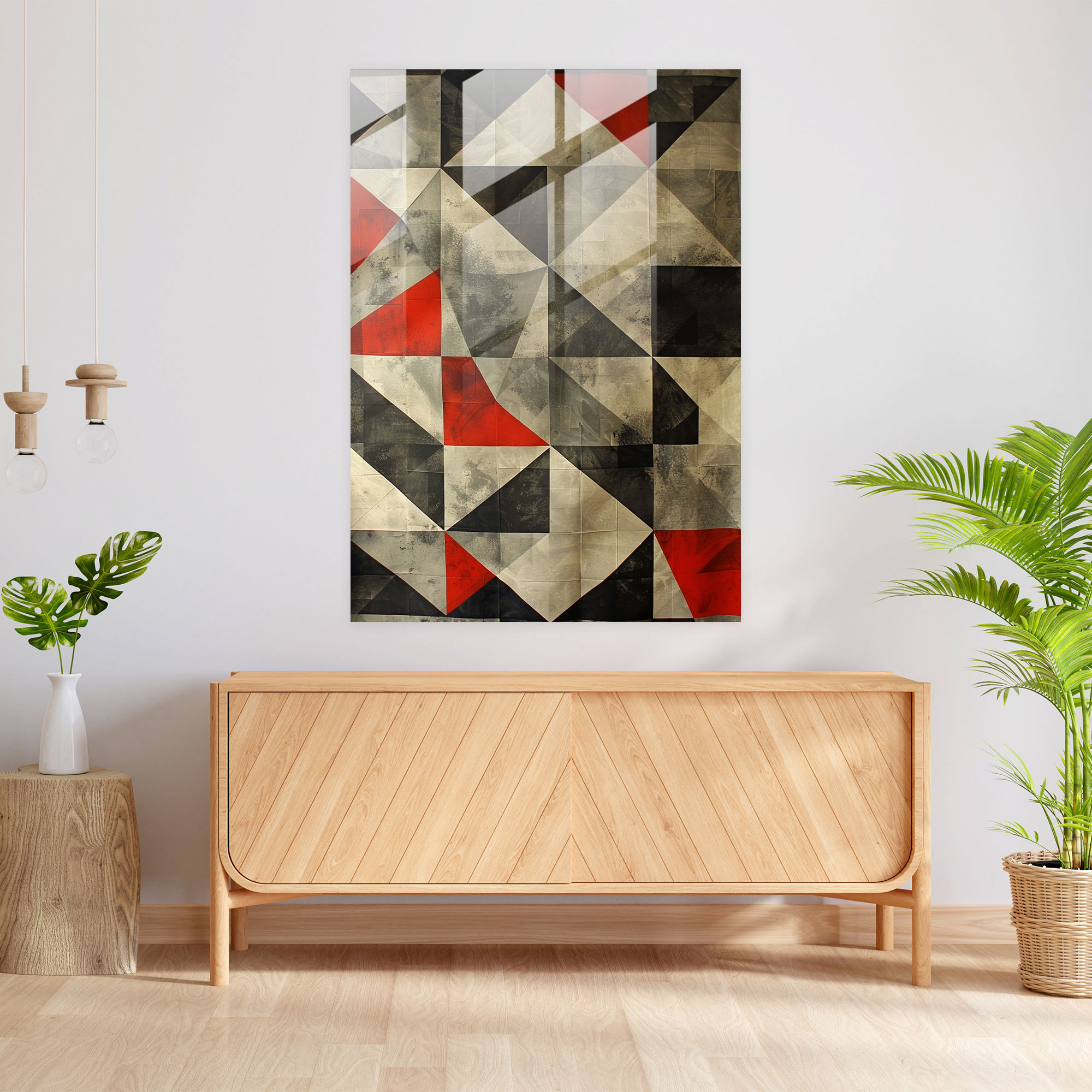 Geometric Cubism Wall Decoration - Cubism, Cubism, Home Decoration, Glass Wall Art