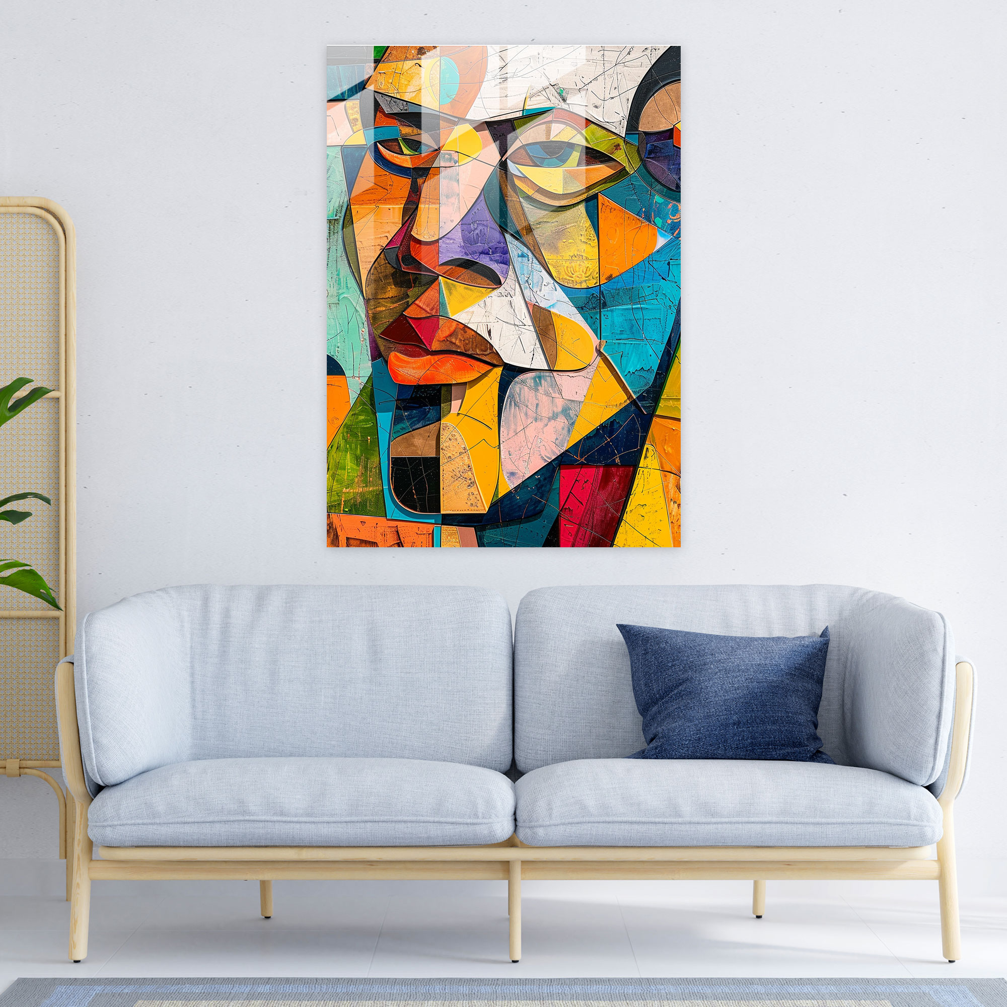 Vibrant Cubism Wall Decoration - Cubism, Modern Art, Cubism, Glass Art