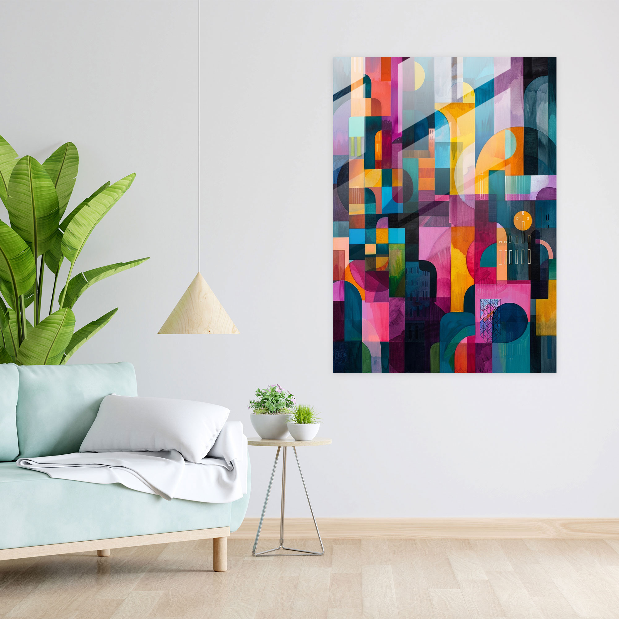 Cubism Glass Print - Cubism, Glass Wall Art, Wall Decoration, Home Decoration
