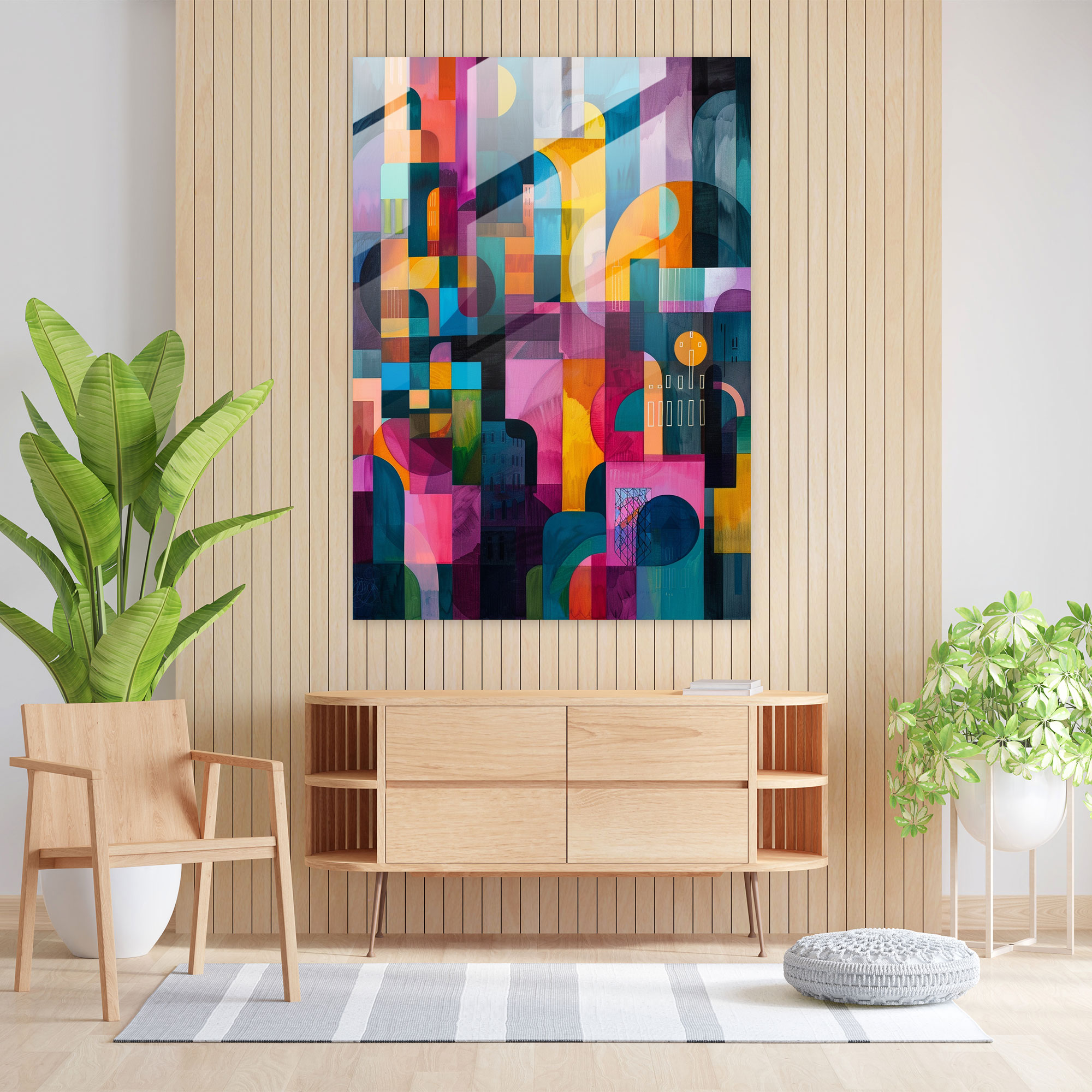 Cubism Glass Print - Cubism, Glass Wall Art, Wall Decoration, Home Decoration