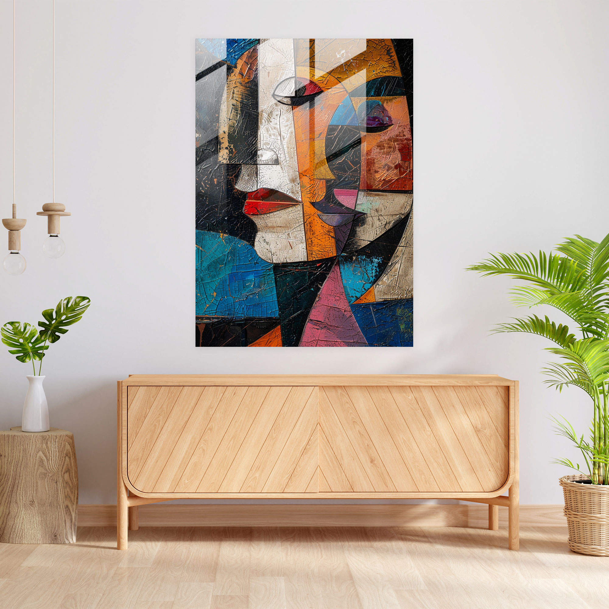 Cubism Abstract Glass Art - Cubism, Cubism, Modern Art, Glass Print