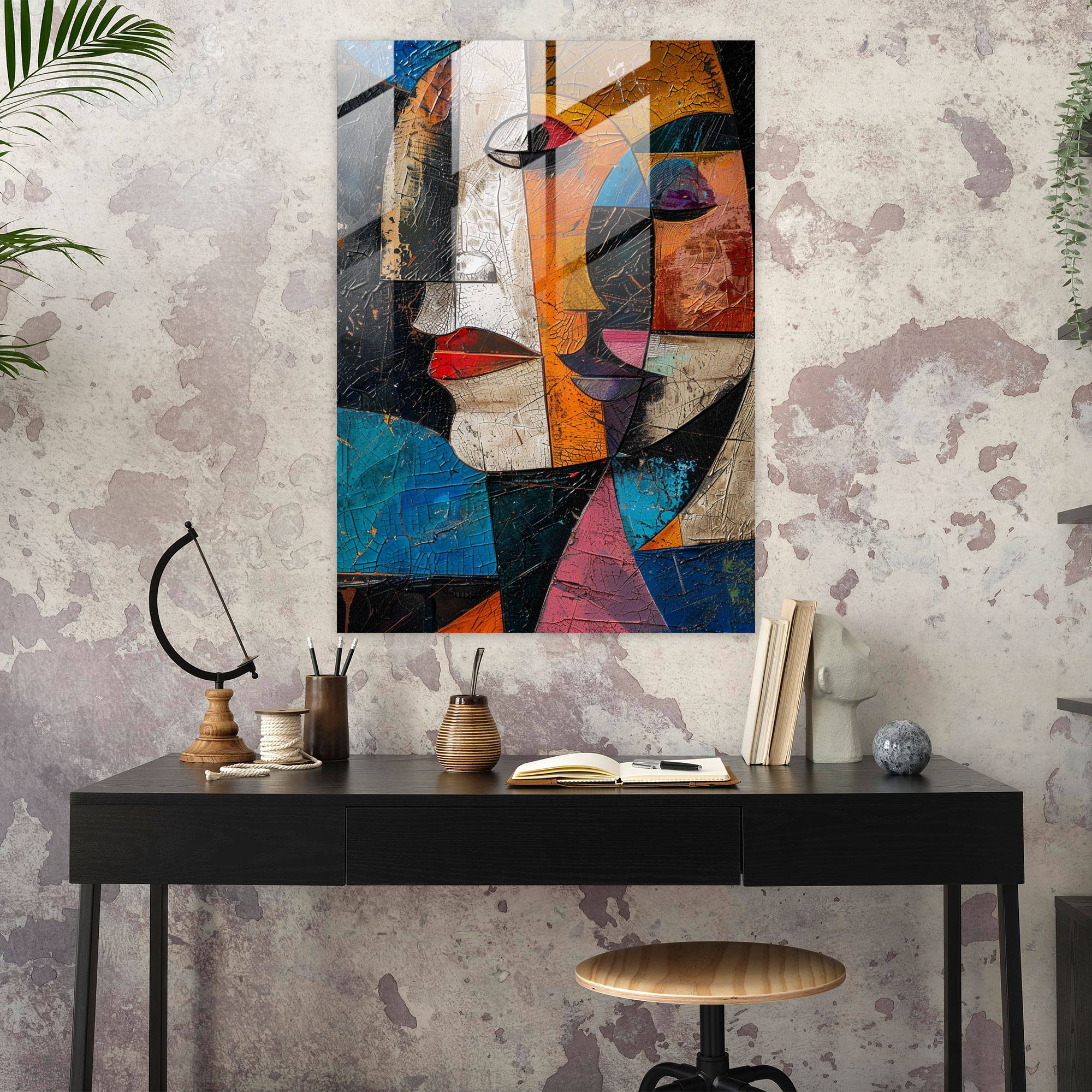 Cubism Abstract Glass Art - Cubism, Cubism, Modern Art, Glass Print