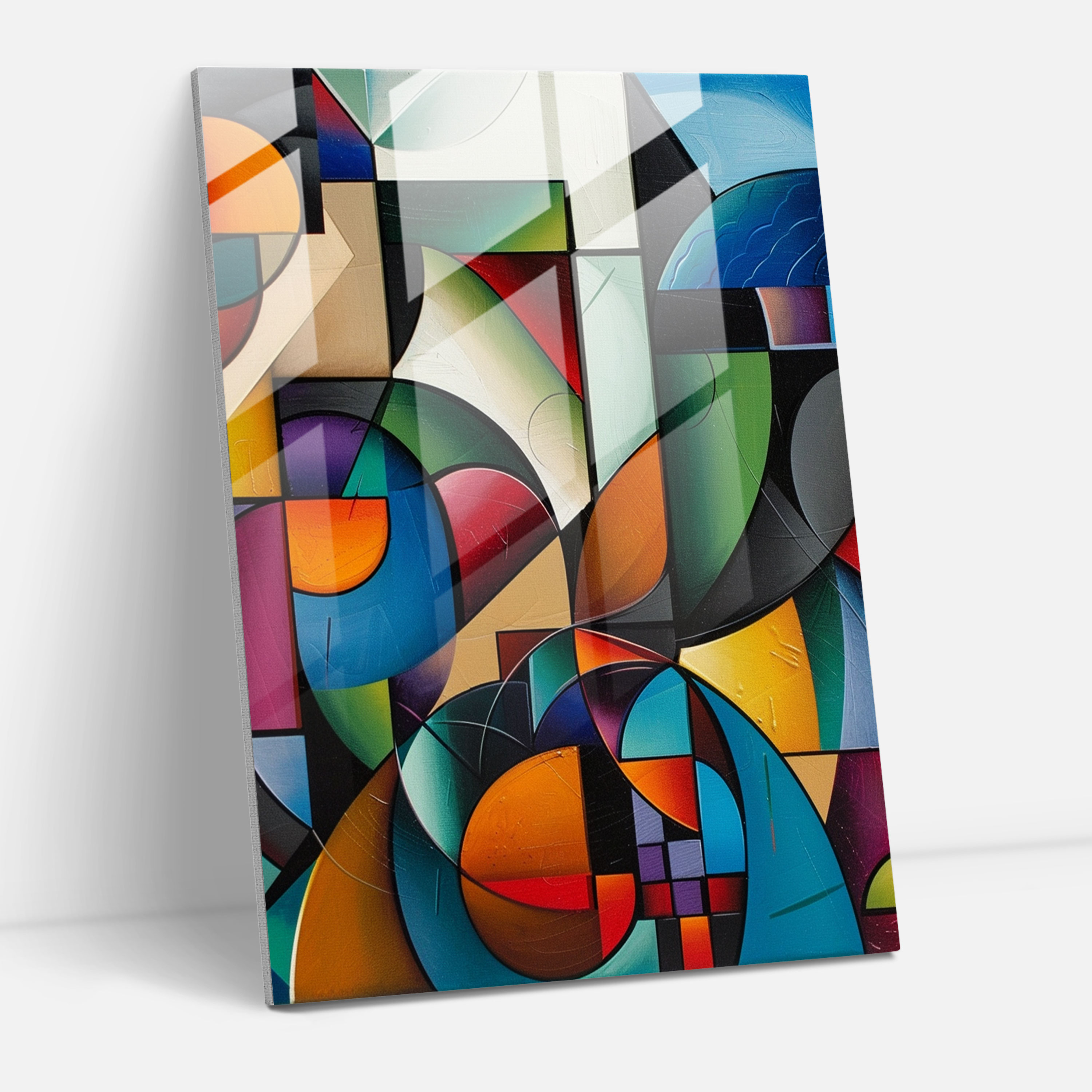 Cubism Glass Print Home Decoration - Cubism, Home Decoration, Glass Print, Modern Art