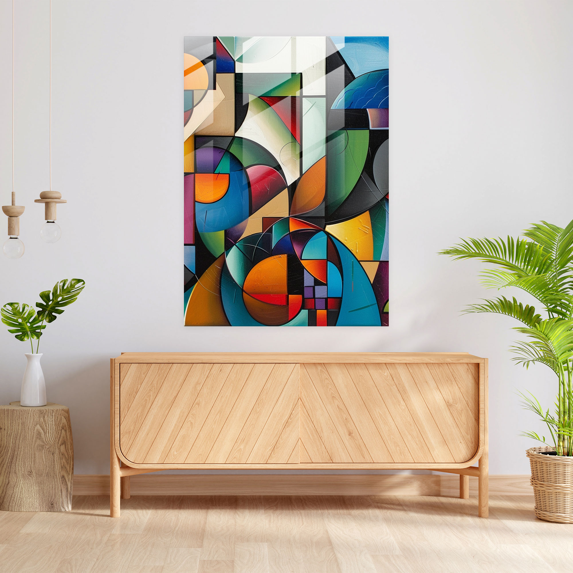 Cubism Glass Print Home Decoration - Cubism, Home Decoration, Glass Print, Modern Art