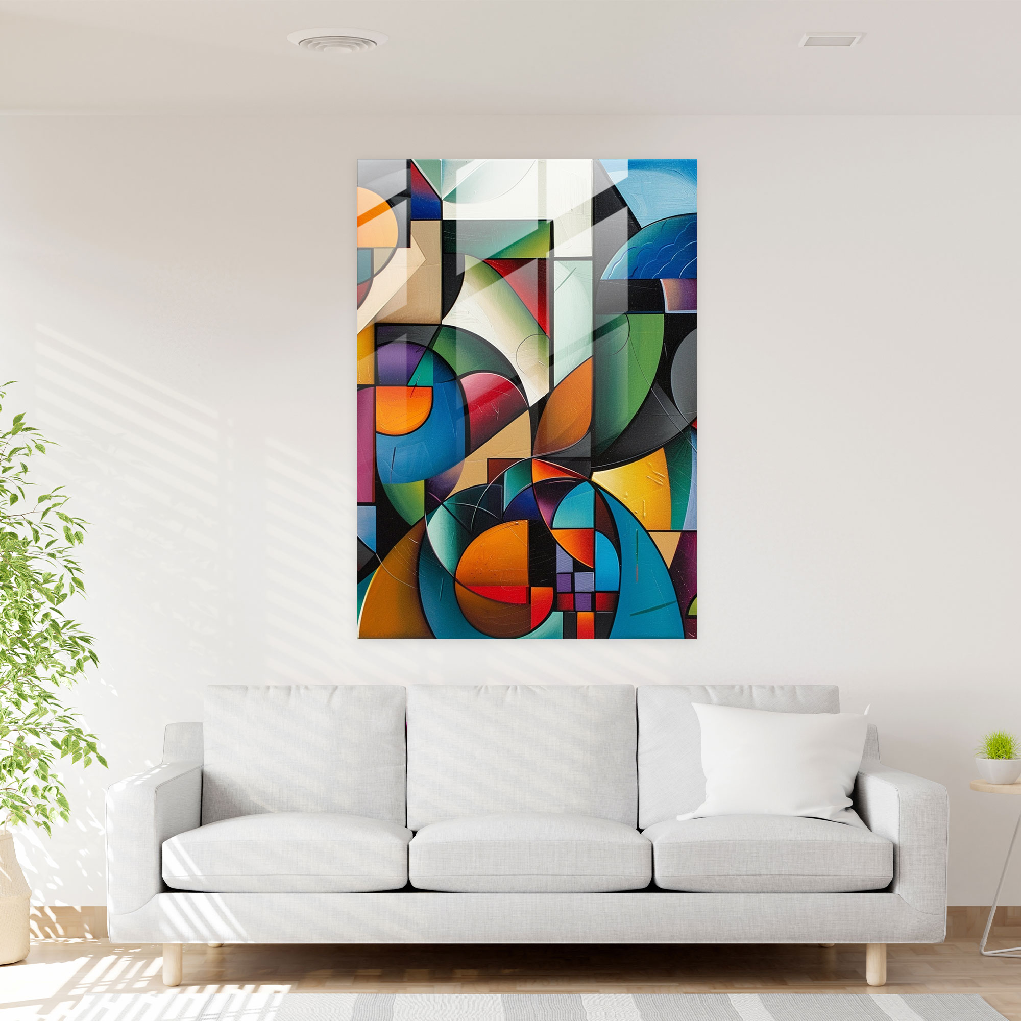 Cubism Glass Print Home Decoration - Cubism, Home Decoration, Glass Print, Modern Art
