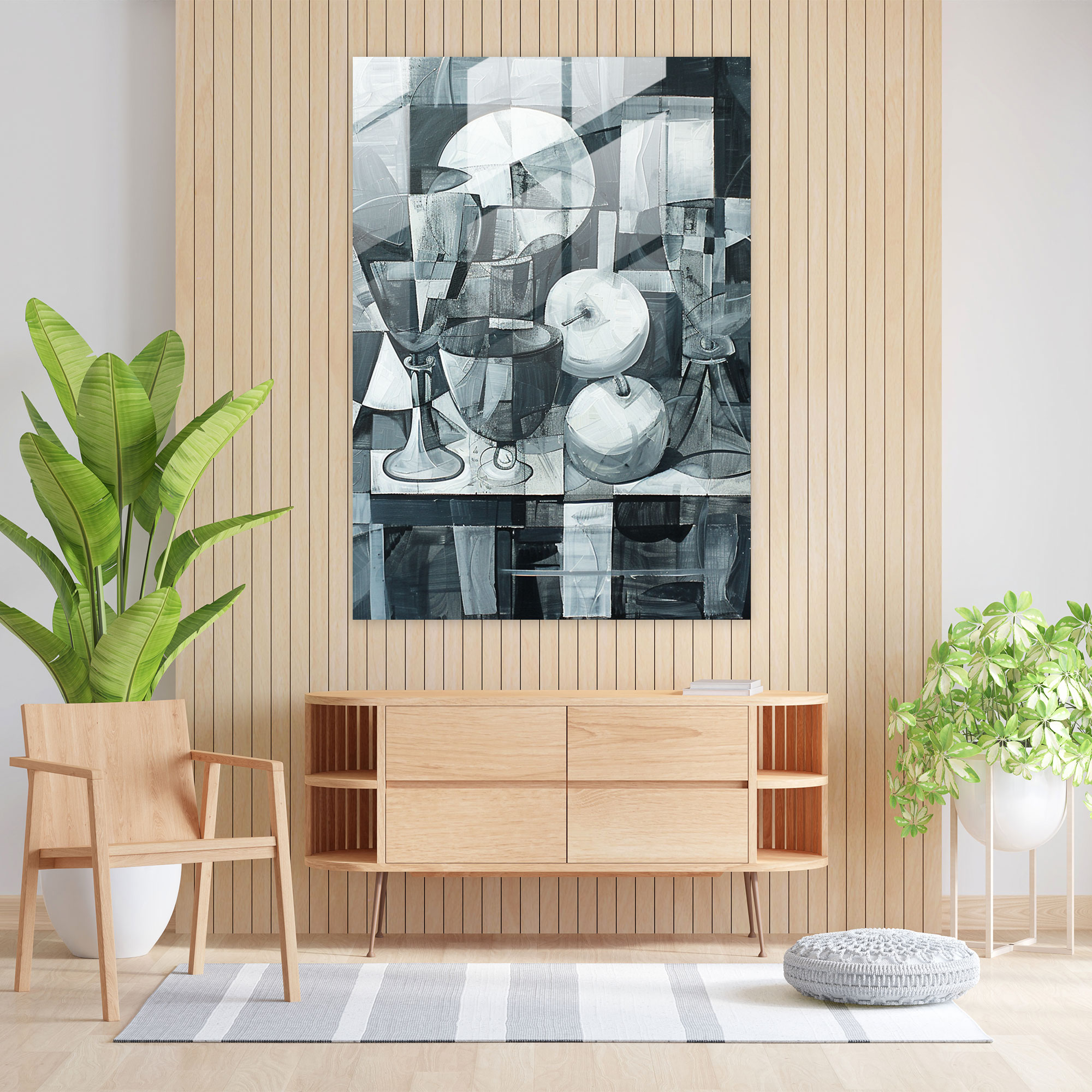 Cubism Glass Print Modern Art - Cubism, Modern Art, Glass Print, Cubism