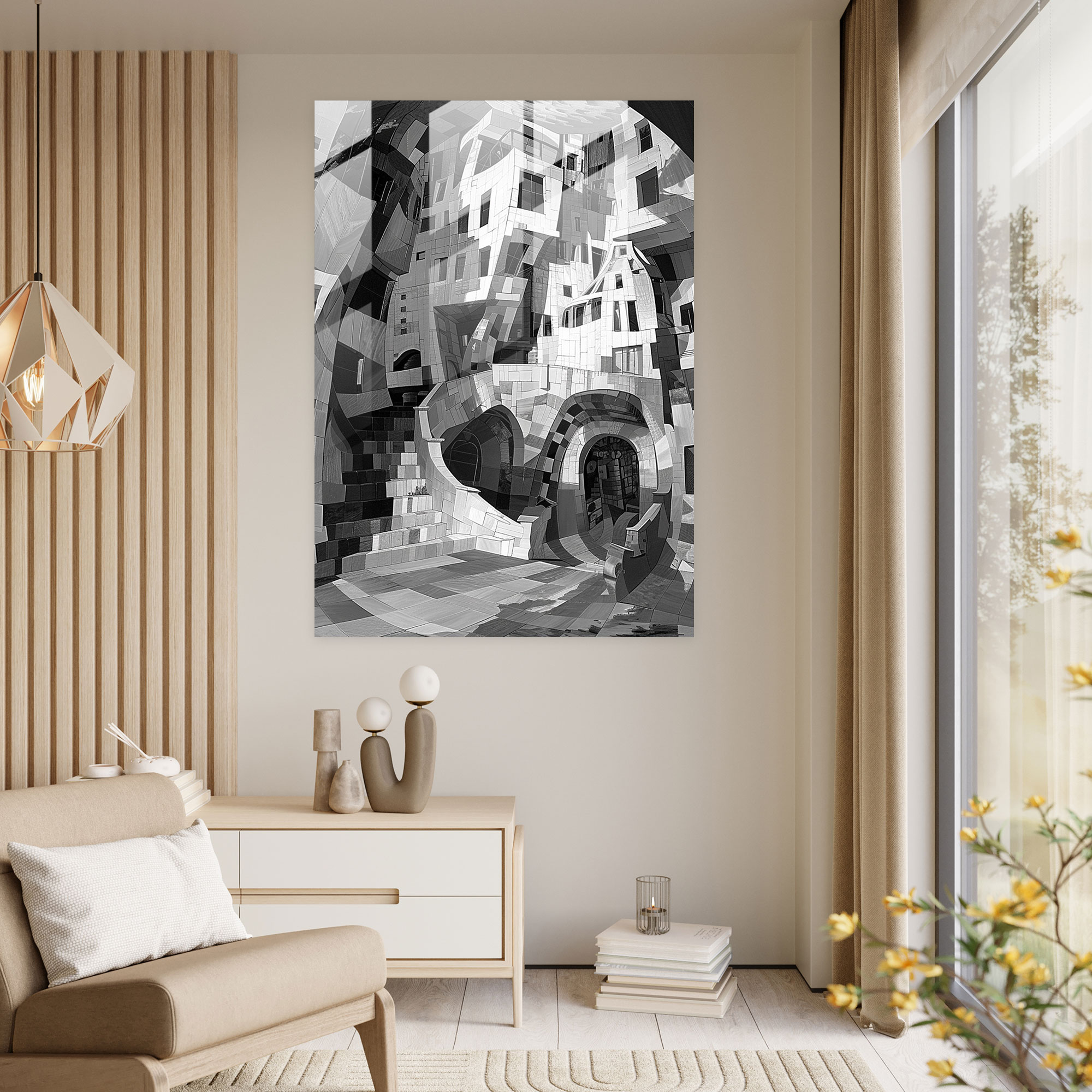Cubism Glass Print Home Decoration - Cubism, Glass Print, Cubism, Home Decoration