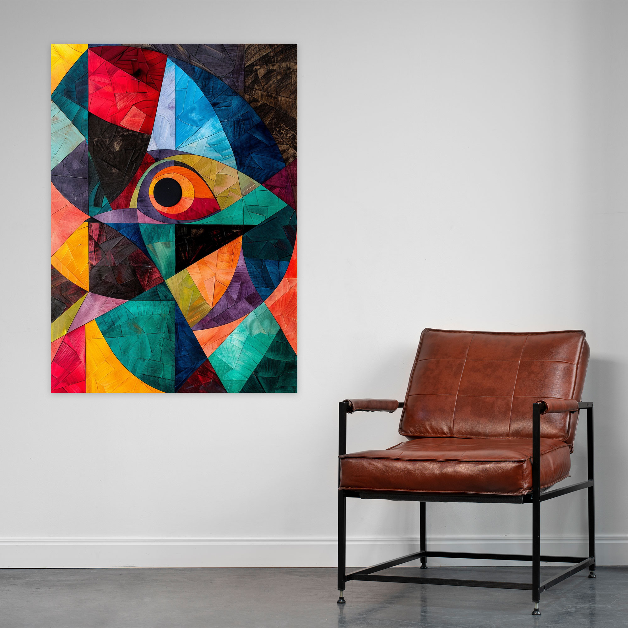Cubism Vibrant Abstract Canvas Print - Cubism, Home Decoration, Cubism, Canvas