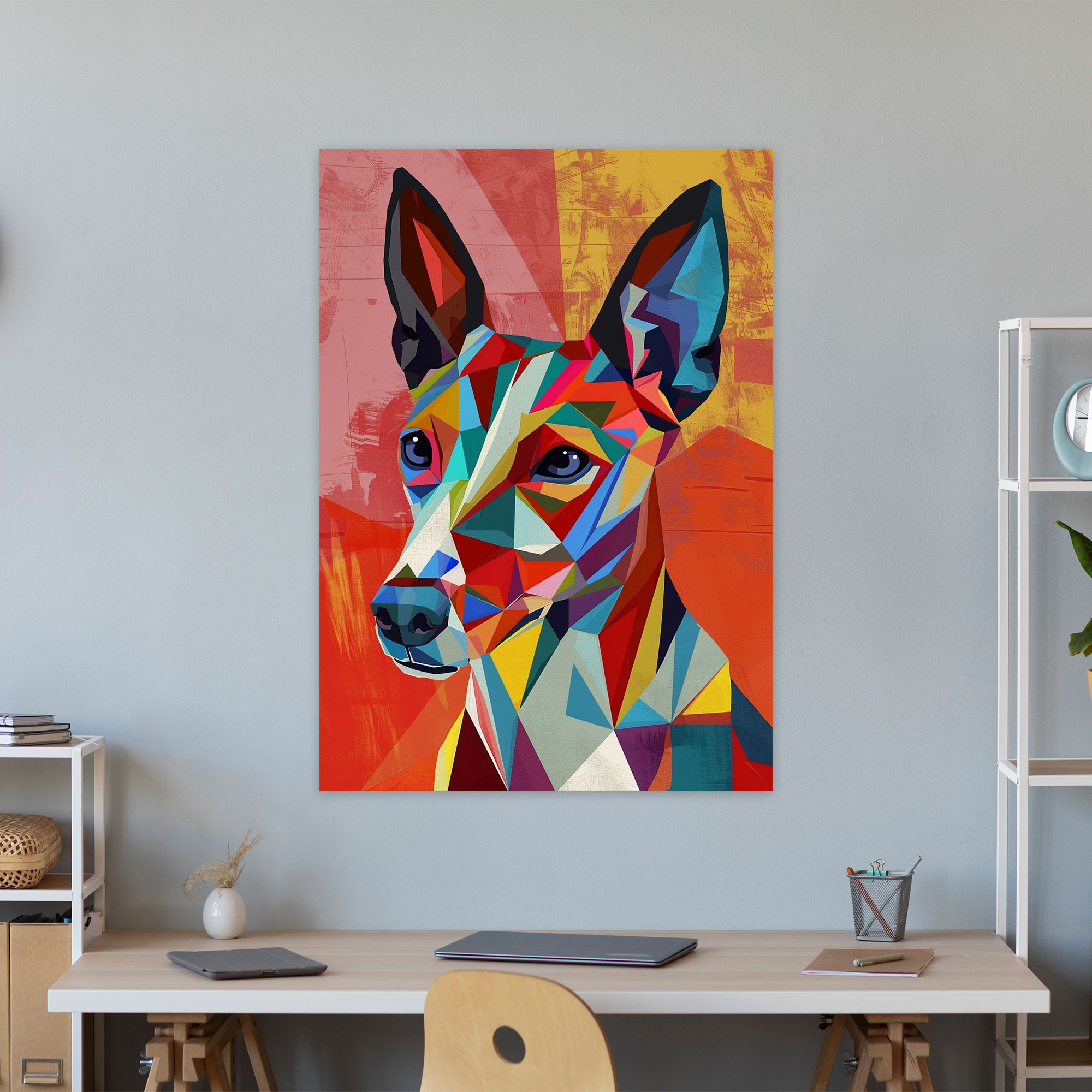 Colorful Geometric Animal Canvas Print - Cubism, Canvas Wall Art, Canvas, Home Decoration