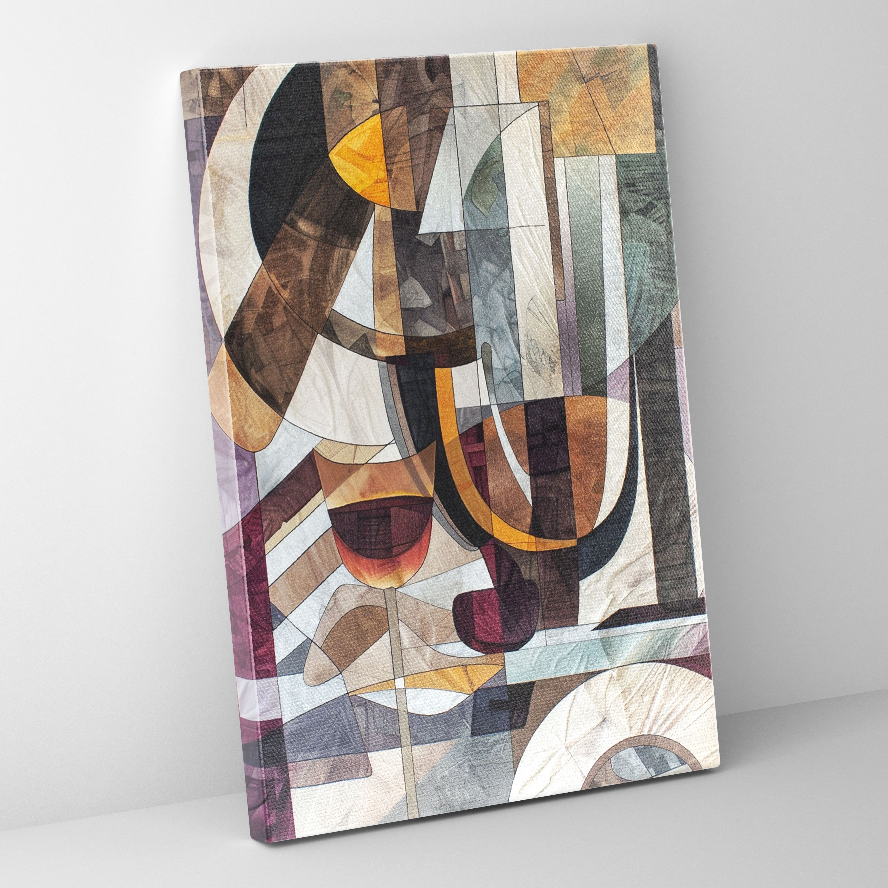 Muted Cubist Still Life Wall Art - Cubism, Home Decoration, Wall Decoration, Canvas