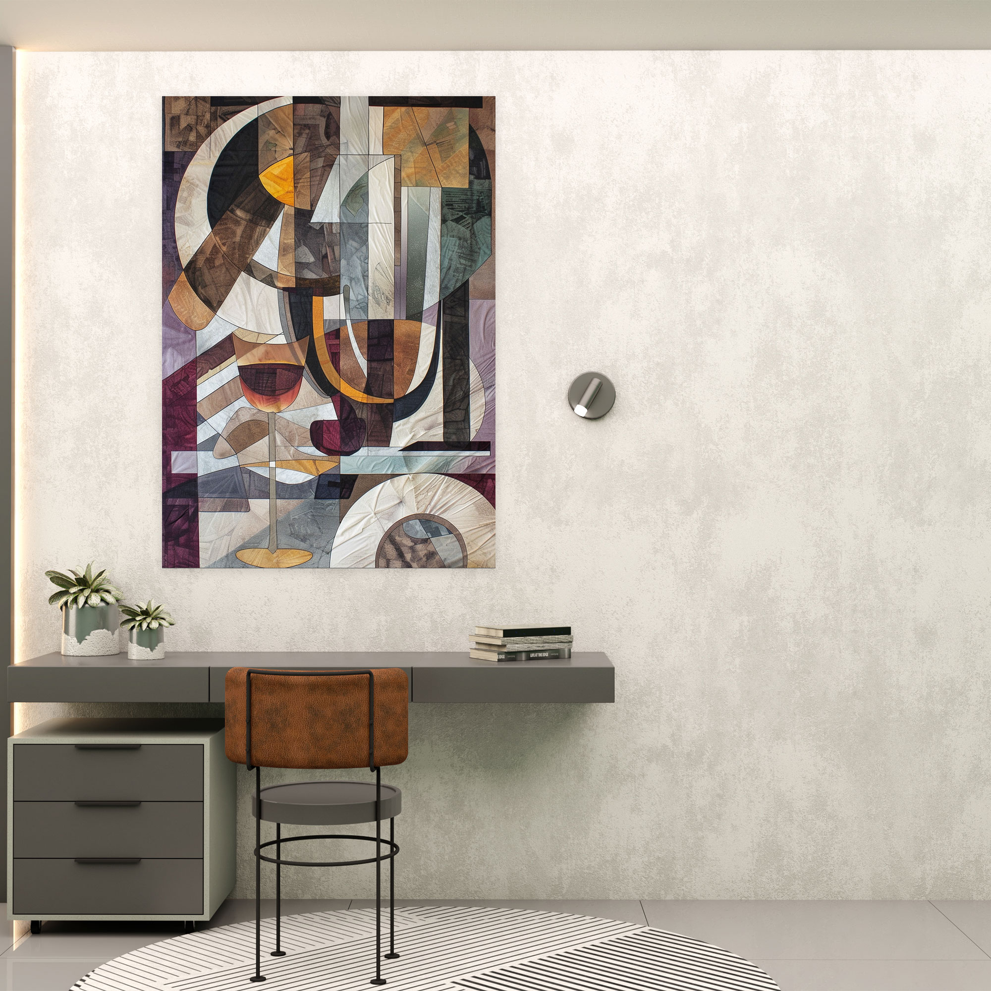 Muted Cubist Still Life Wall Art - Cubism, Home Decoration, Wall Decoration, Canvas