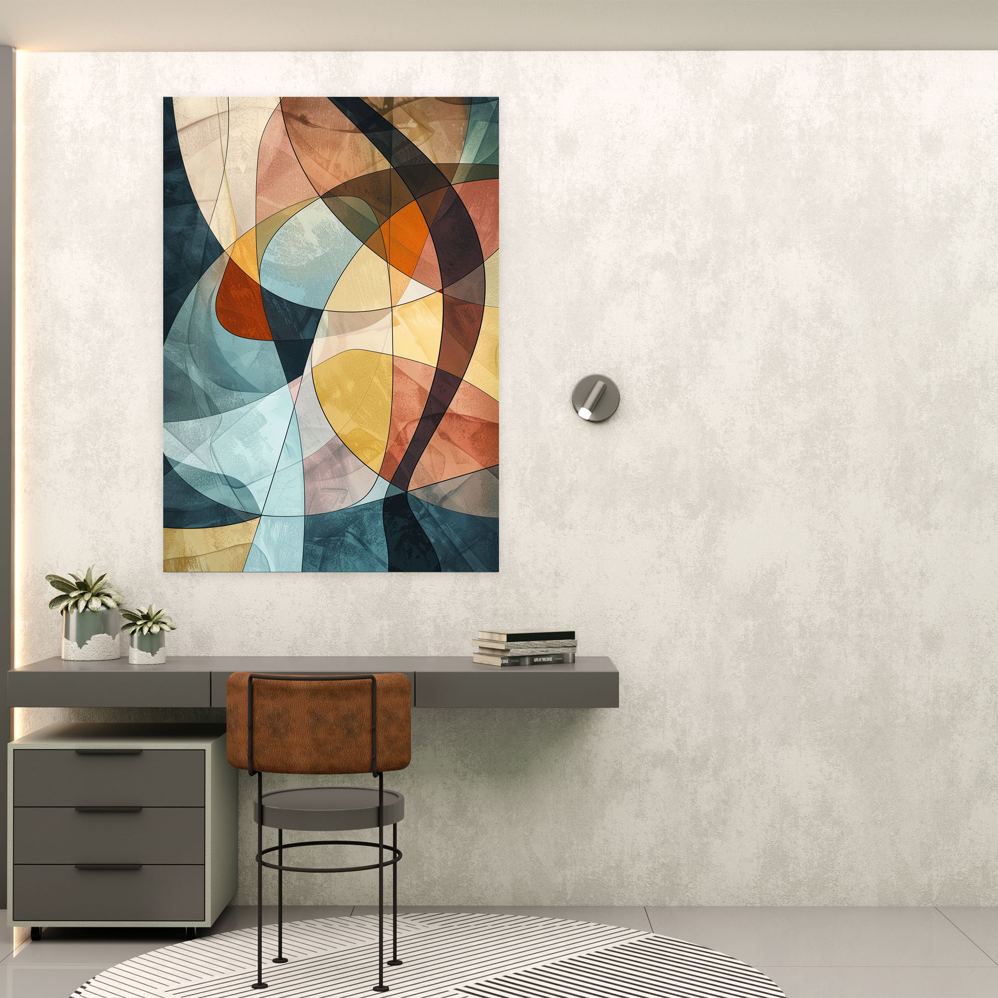 Pastel Abstract Cubism Canvas Print - Cubism, Cubism, Canvas, Wall Art