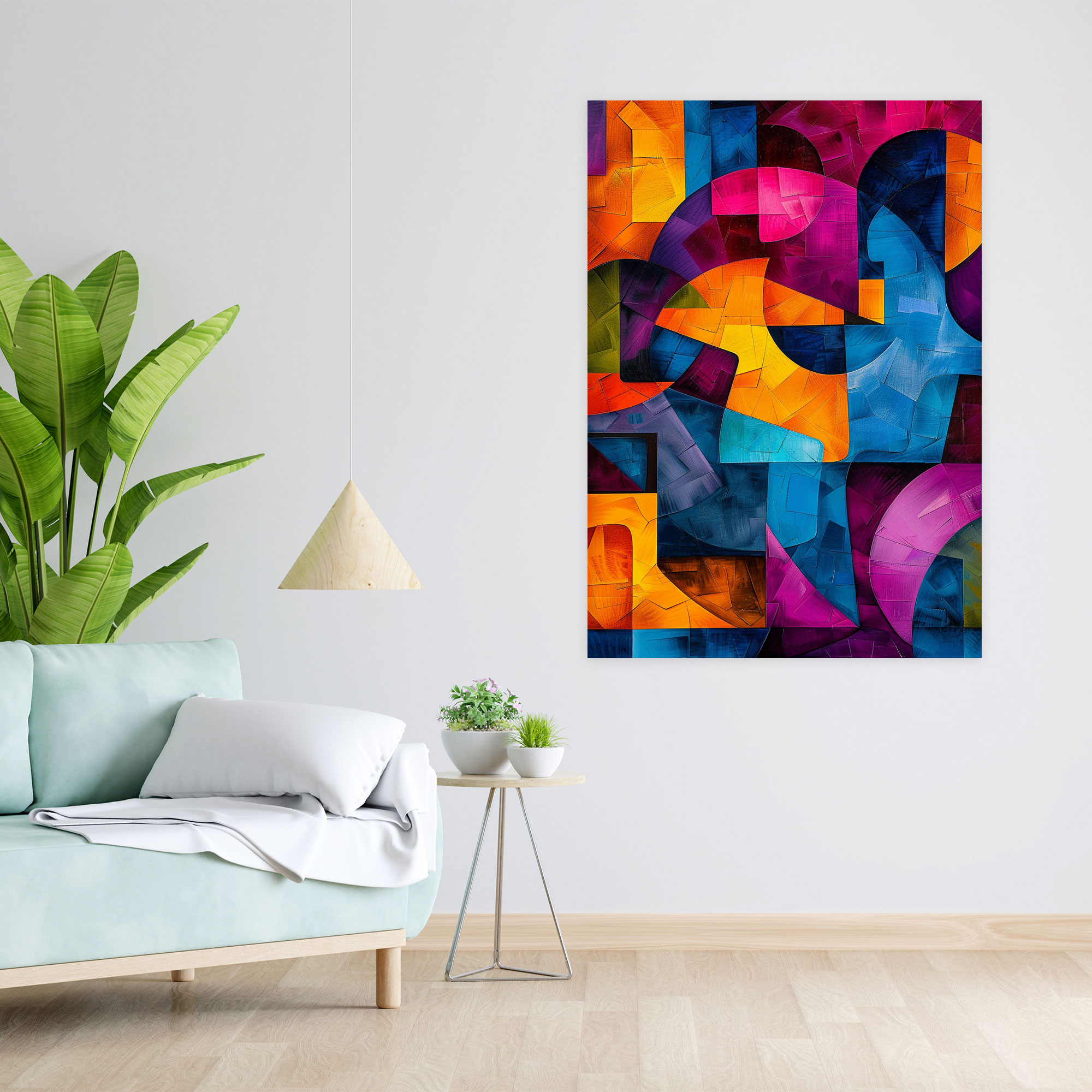 Cubism Abstract Shapes Canvas Print - Cubism, Canvas, Cubism, Canvas Wall Art