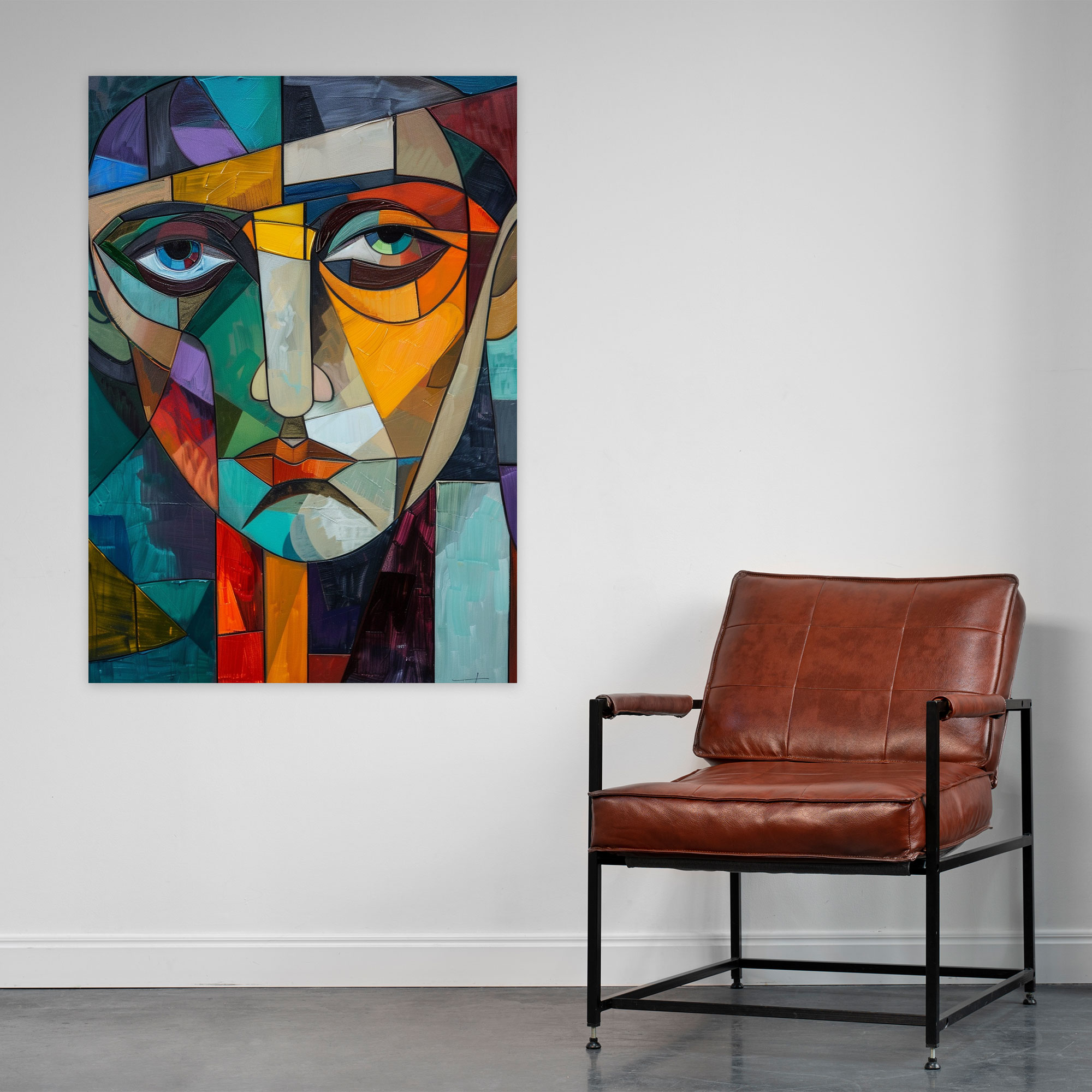 Cubist Portrait Wall Decoration - Cubism, Canvas, Cubism, Canvas Wall Art