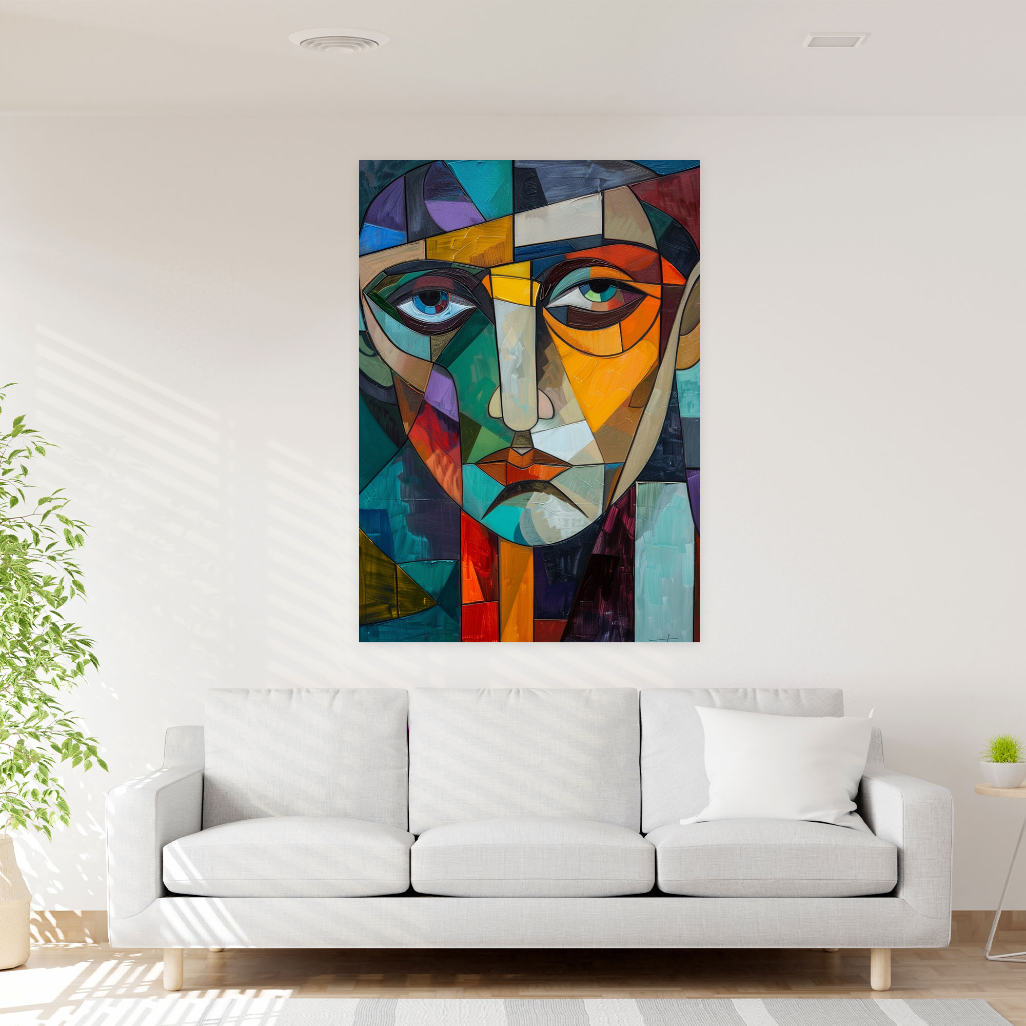 Cubist Portrait Wall Decoration - Cubism, Canvas, Cubism, Canvas Wall Art