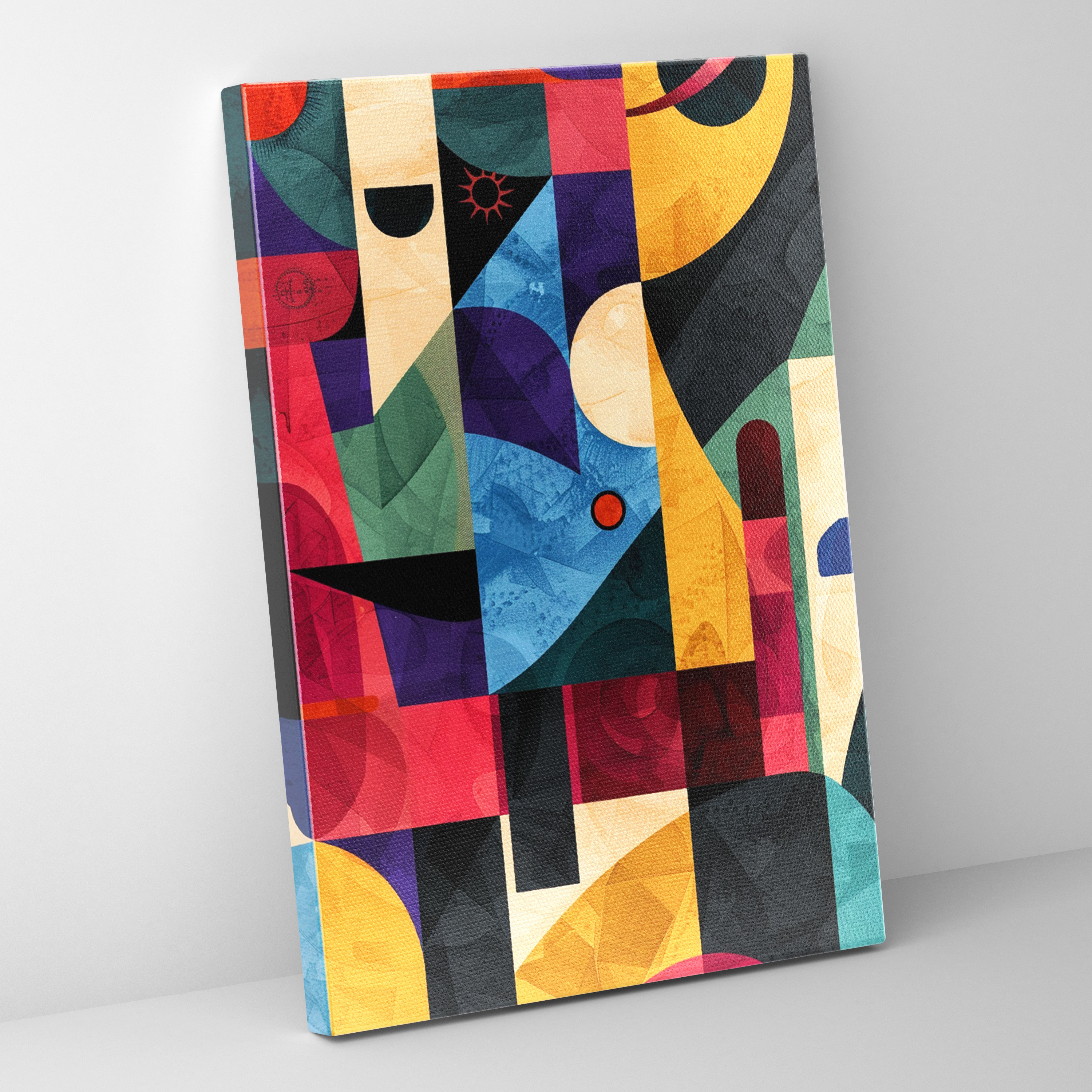 Cubism Geometric Canvas Print - Cubism, Canvas Wall Art, Cubism, Vibrant Colors