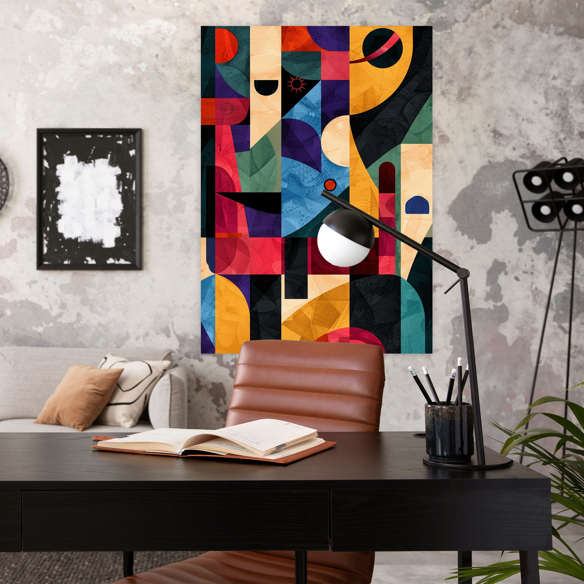 Cubism Geometric Canvas Print - Cubism, Canvas Wall Art, Cubism, Vibrant Colors