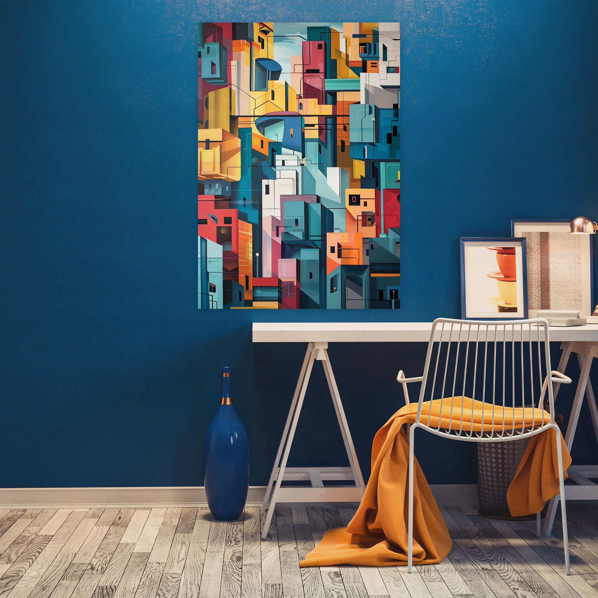 Cubism Cityscape Canvas Print - Cubism, Wall Art, Cityscape, Home Decoration