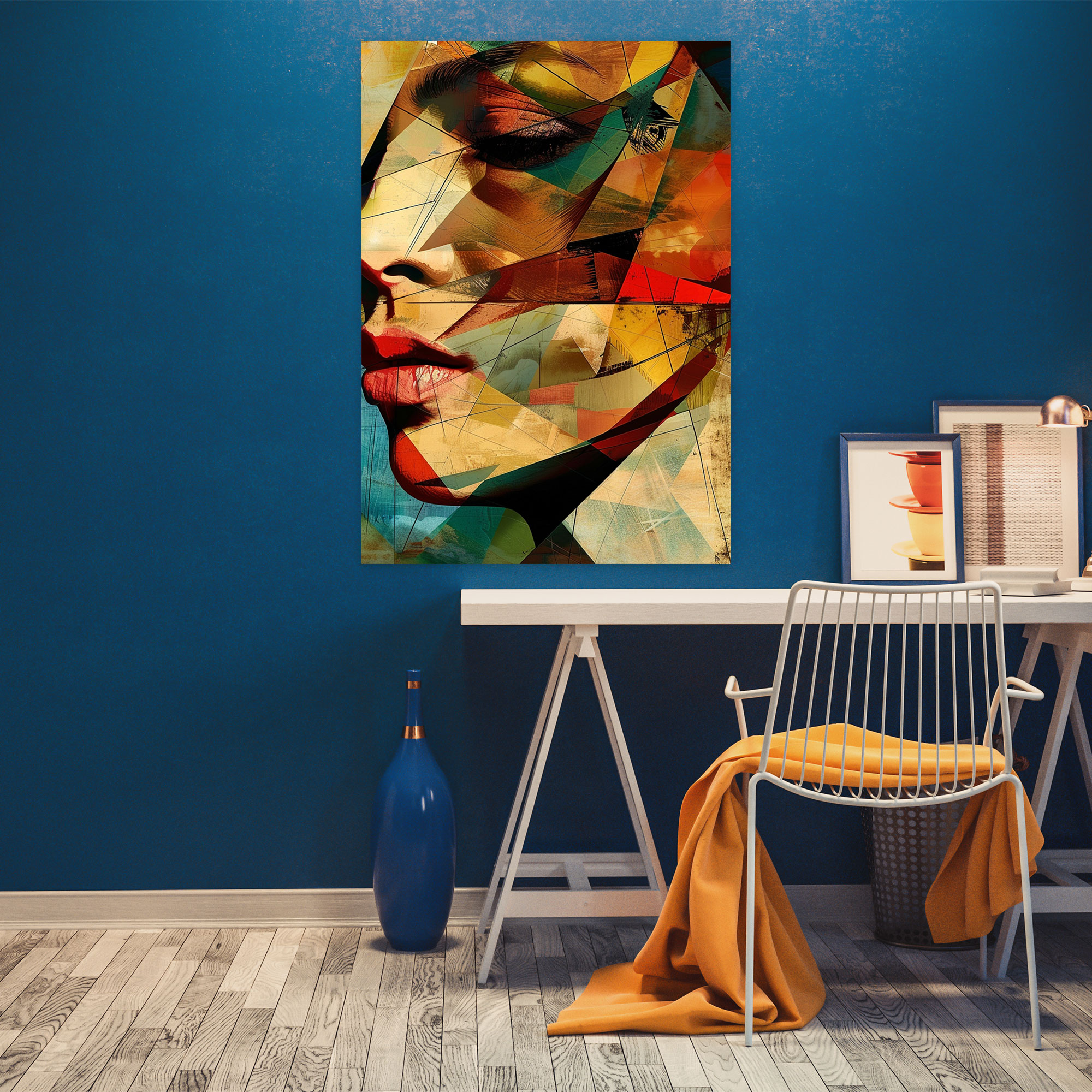 Distorted Portrait Cubism Canvas Print - Cubism, Canvas Print, Canvas Wall Art, Home Decoration