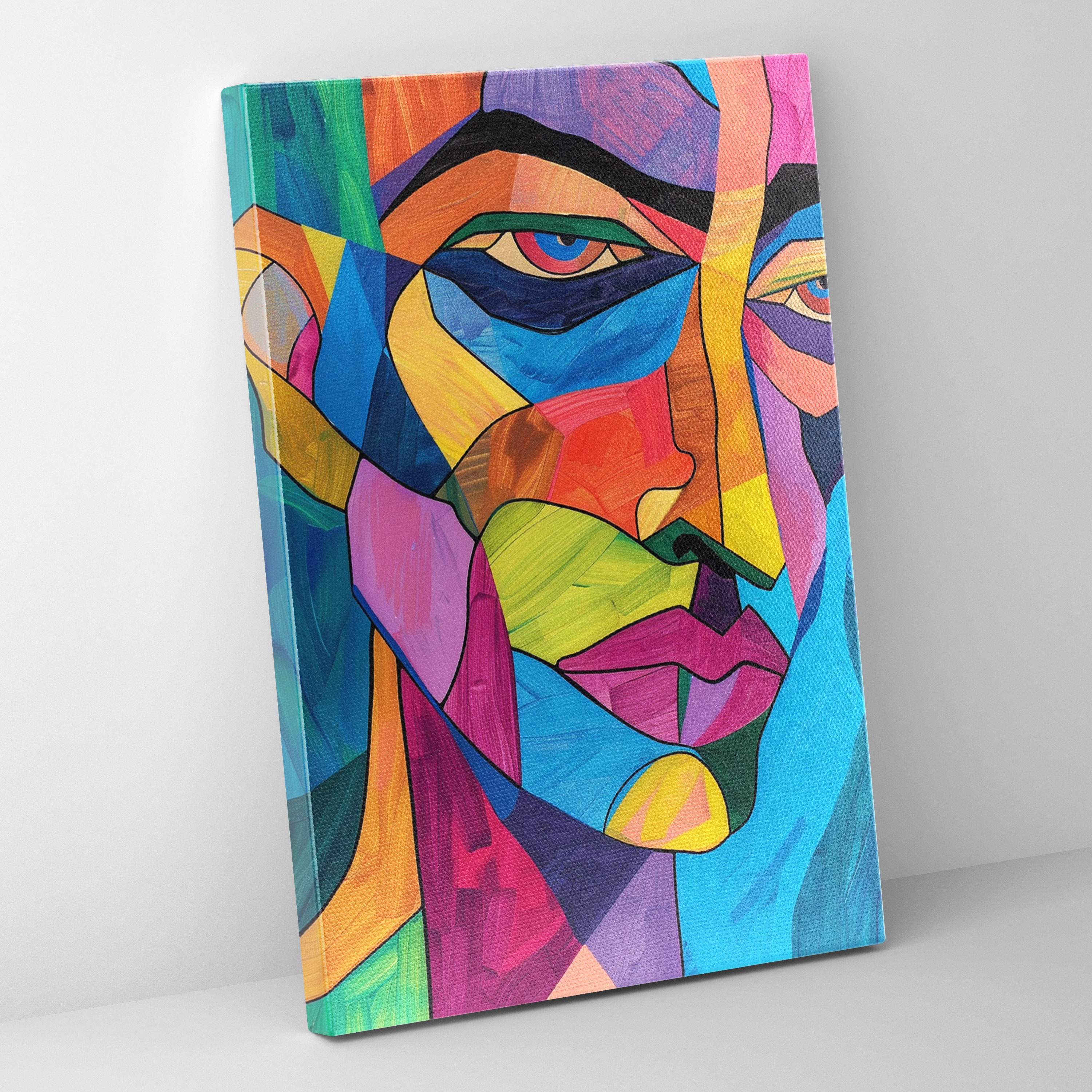 Picasso Inspired Portrait Wall Art - Cubism, Canvas, Canvas Wall Art, Wall Art