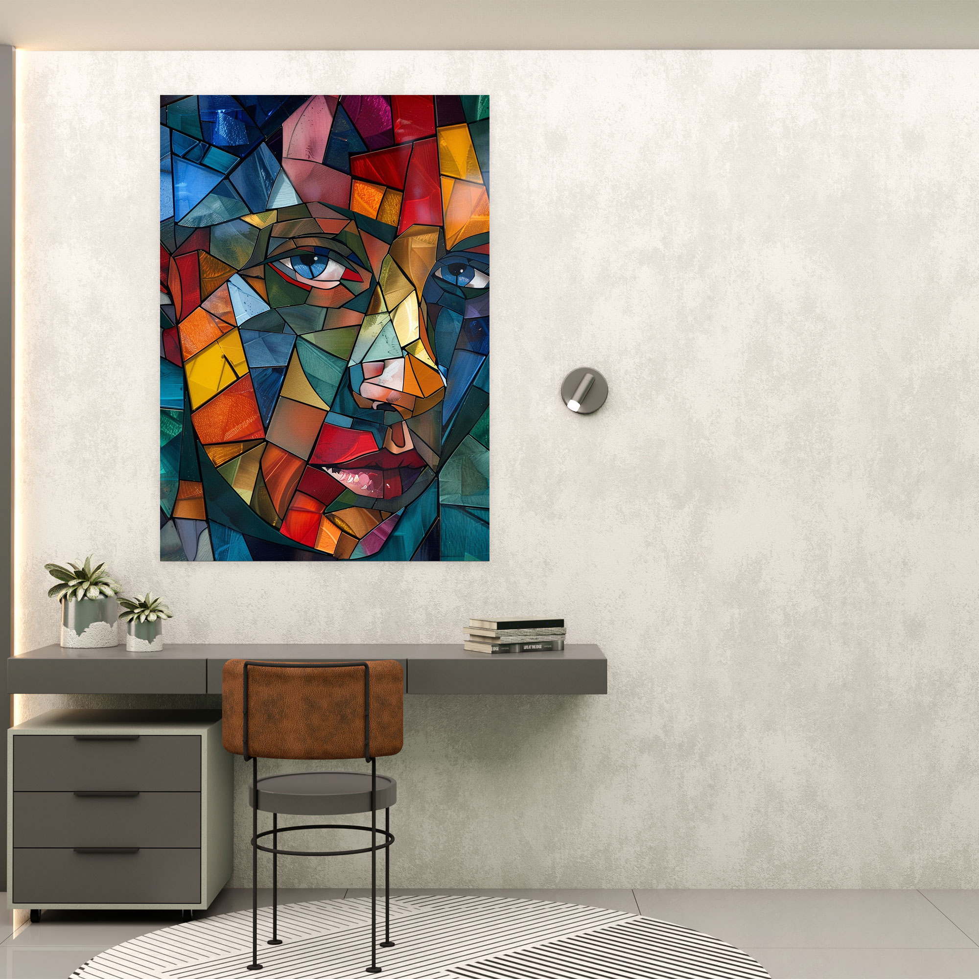 Fragmented Face Cubism Wall Art - Cubism, Home Decoration, Canvas, Wall Art
