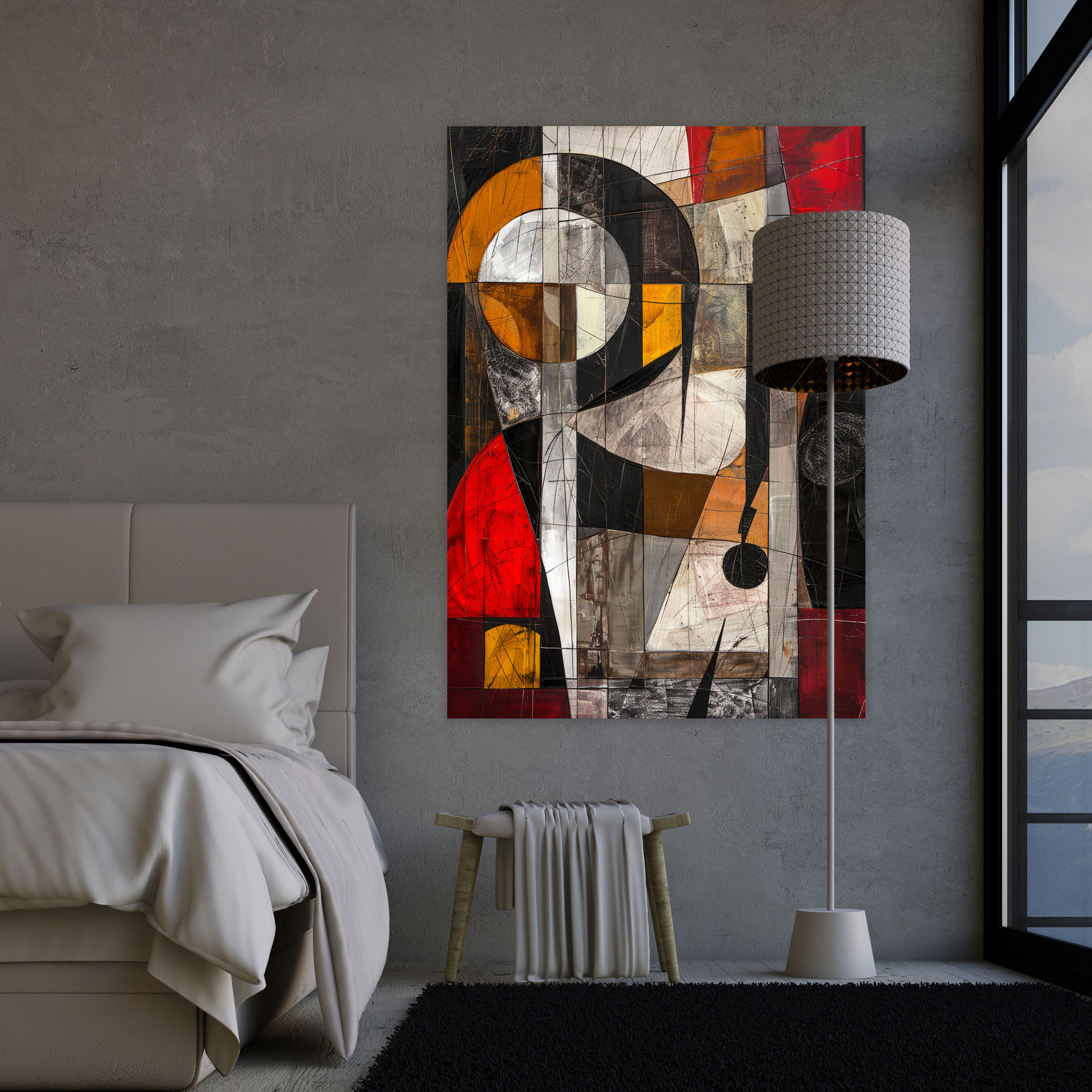 Bold Cubism Landscape Canvas Print - Cubism, Cubism, Canvas Print, Canvas
