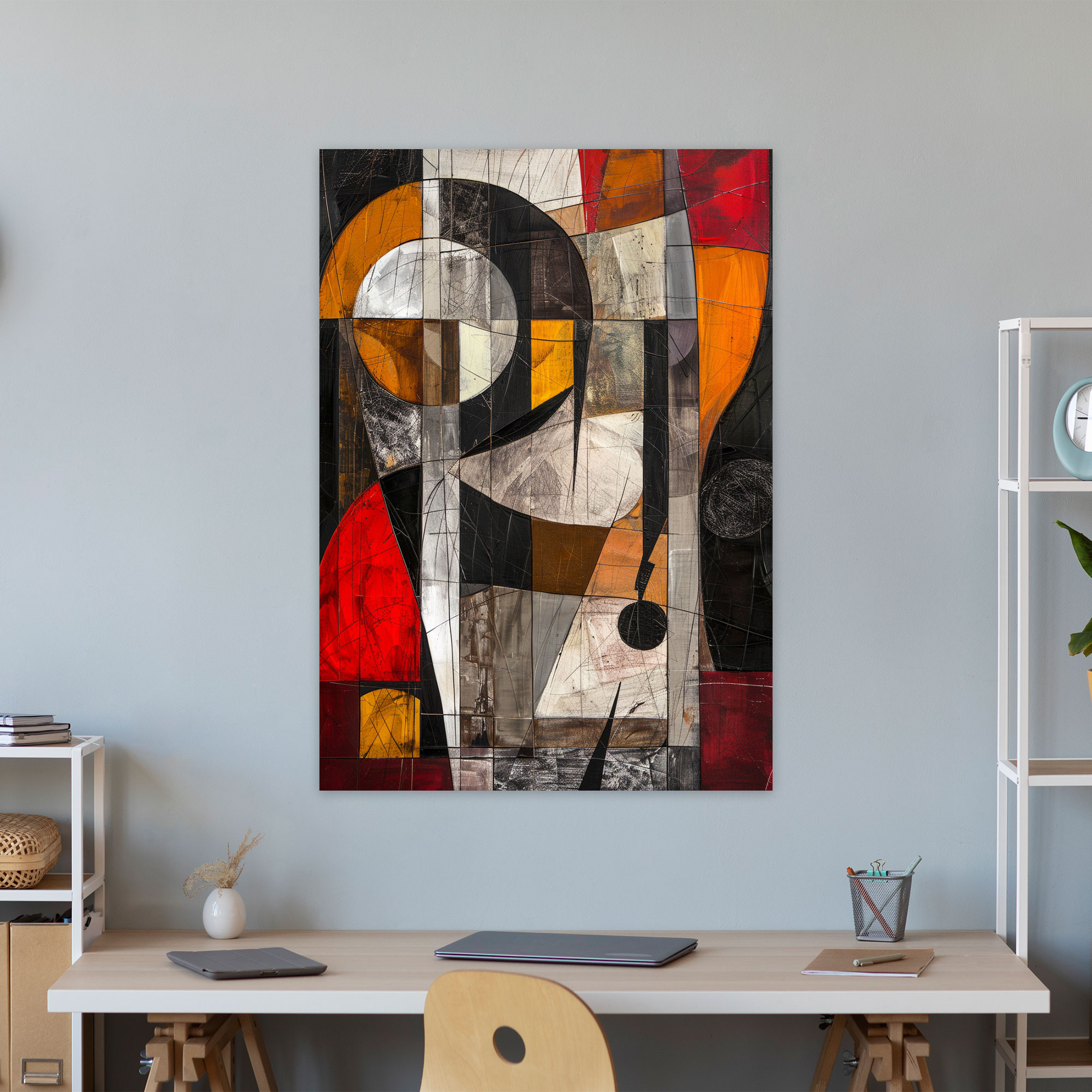 Bold Cubism Landscape Canvas Print - Cubism, Cubism, Canvas Print, Canvas