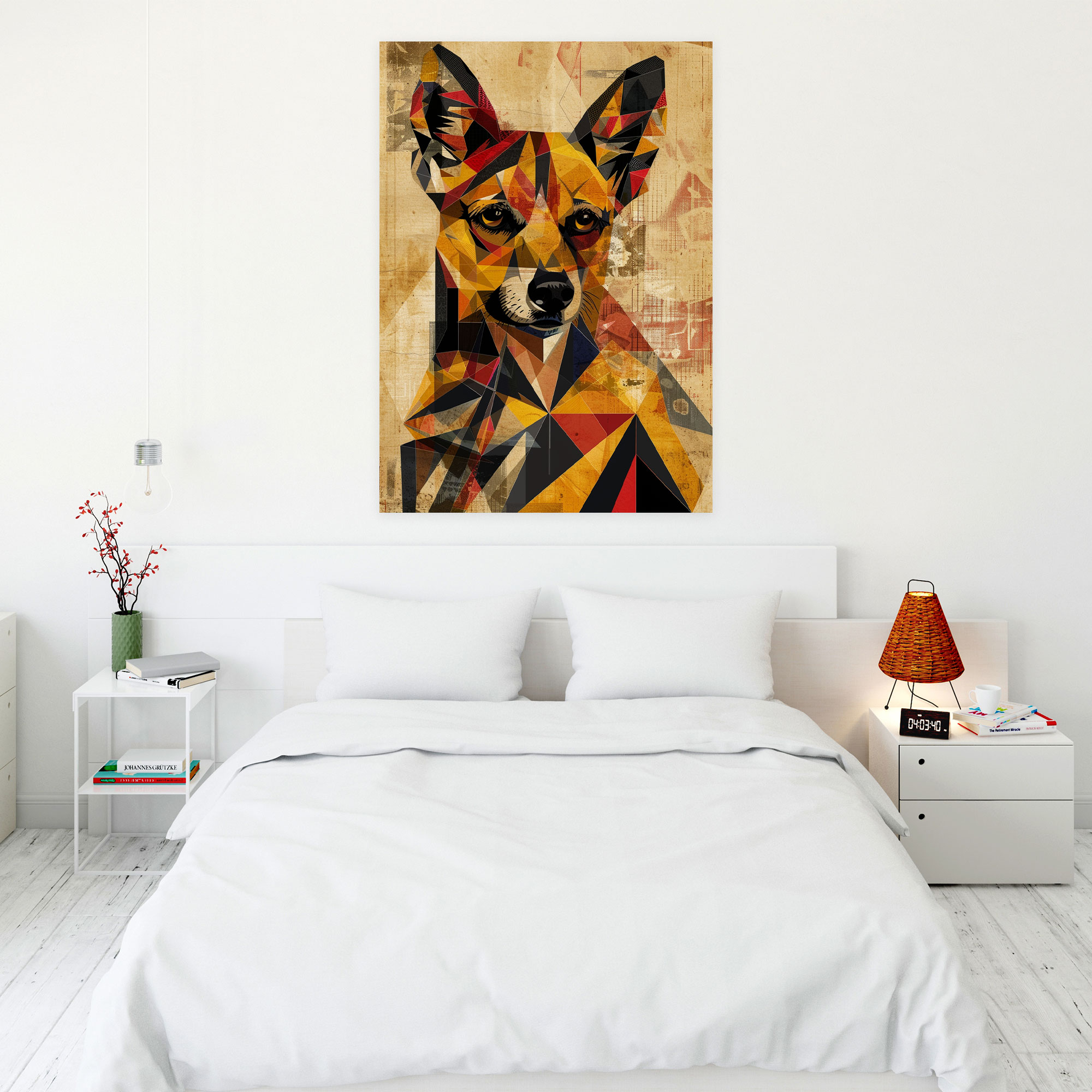 Geometric Animal Portrait Canvas Print - Cubism, Wall Art, Cubism, Canvas