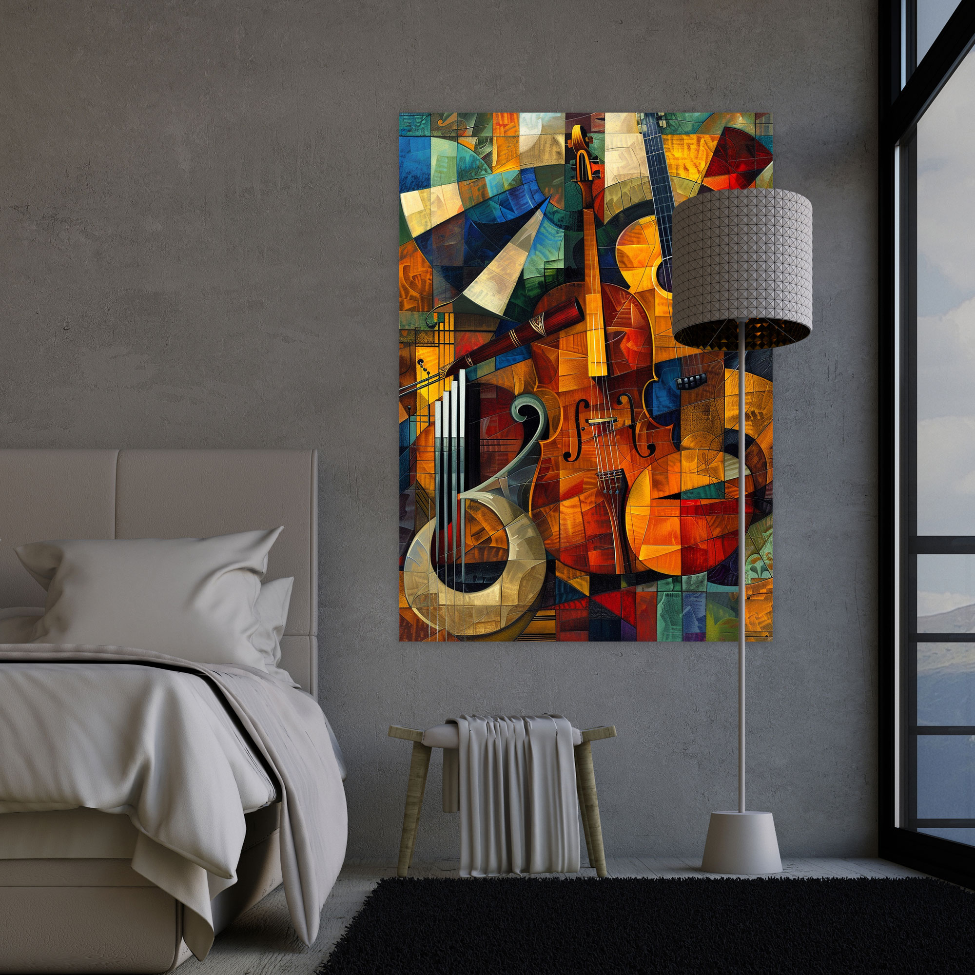 Cubism Music Wall Decoration - Cubism, Canvas, Wall Decoration, Canvas Wall Art