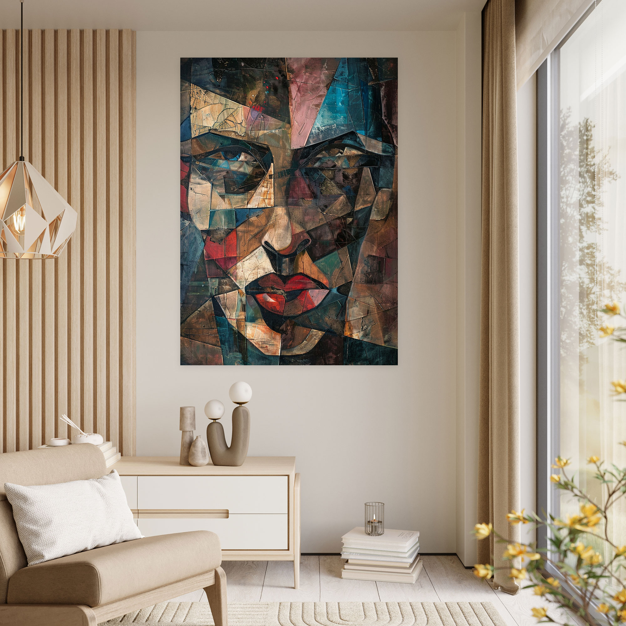 Cubism Portrait Canvas Print - Cubism, Home Decoration, Canvas Wall Art, Wall Decoration