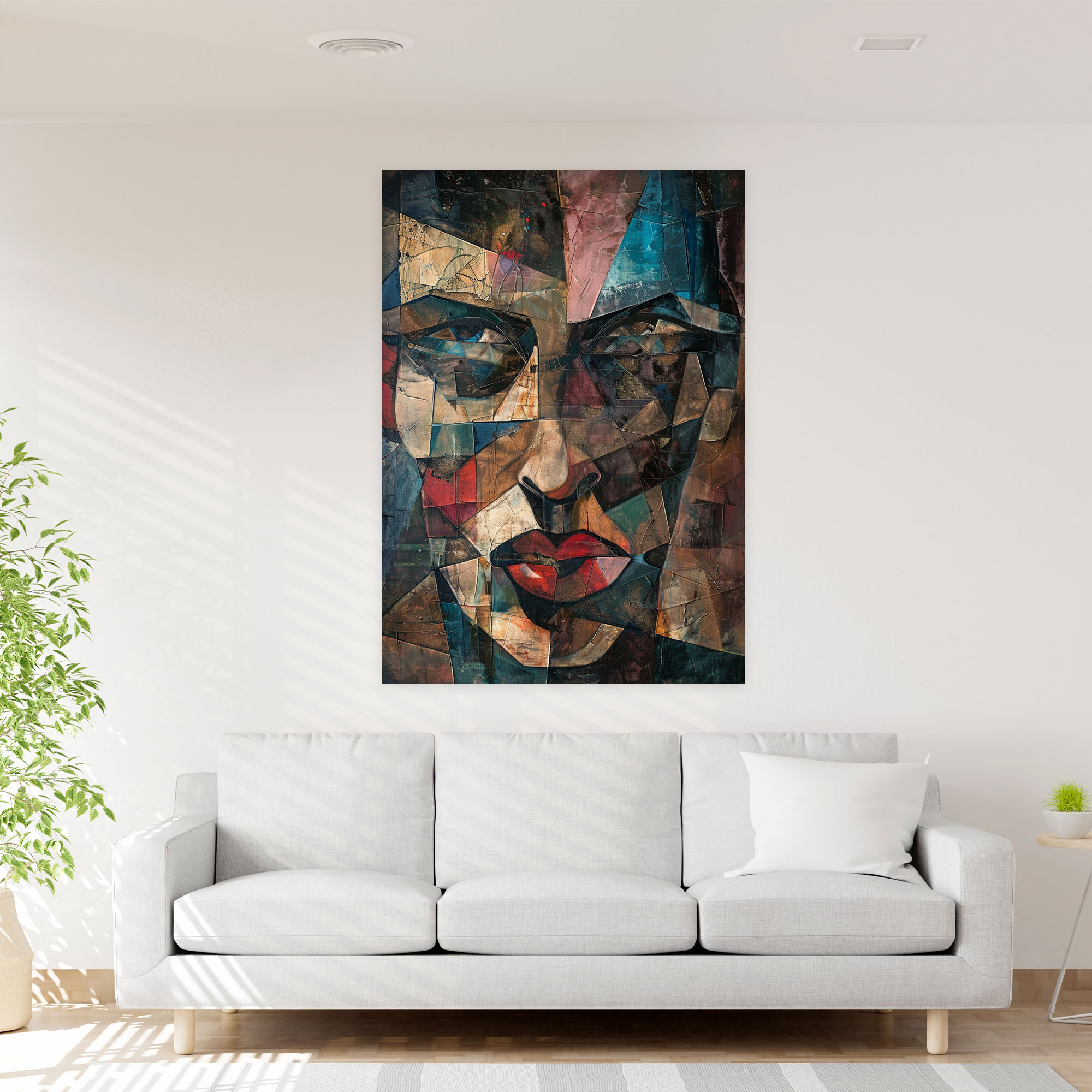 Cubism Portrait Canvas Print - Cubism, Home Decoration, Canvas Wall Art, Wall Decoration