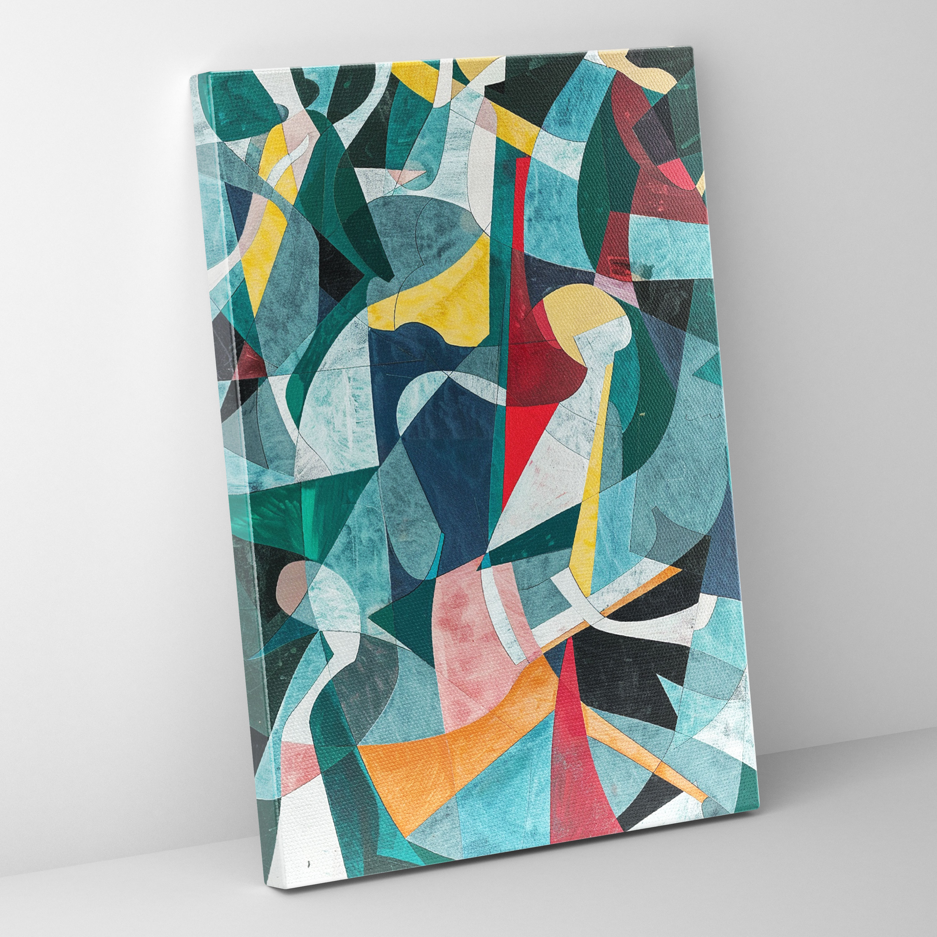 Cubism Abstract Figures Wall Art - Cubism, Canvas Wall Art, Canvas, Home Decoration
