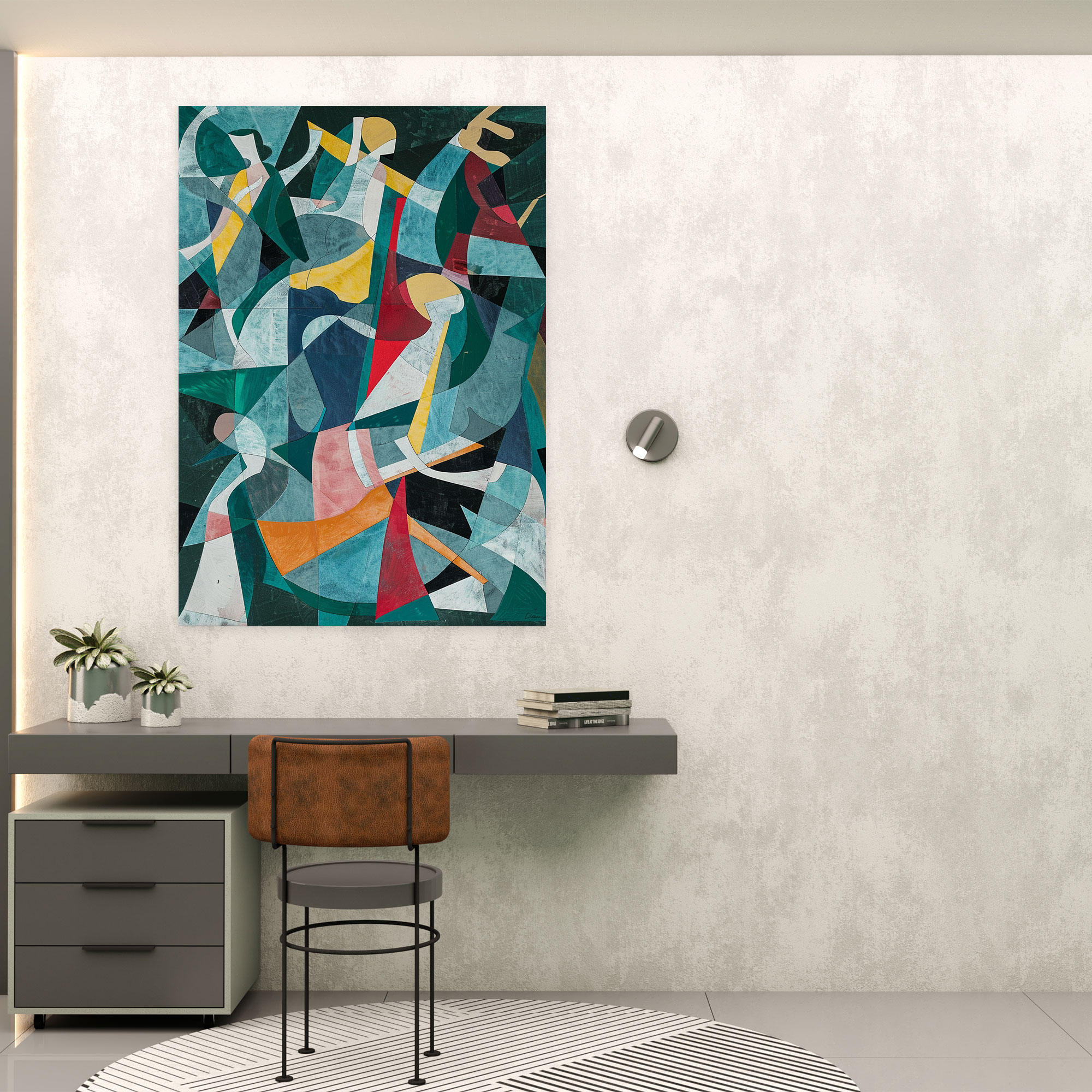 Cubism Abstract Figures Wall Art - Cubism, Canvas Wall Art, Canvas, Home Decoration
