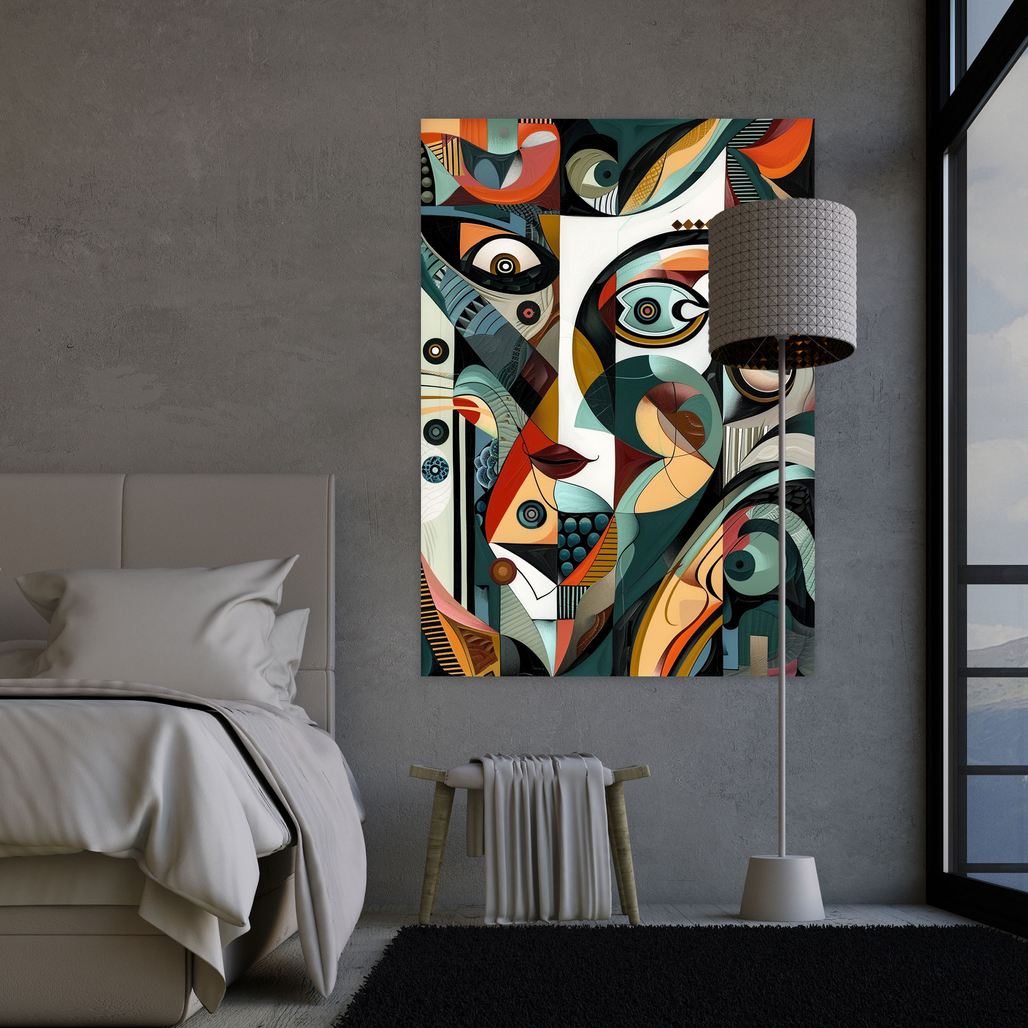 Intricate Cubism Wall Decoration - Cubism, Home Decoration, Wall Decoration, Canvas Wall Art