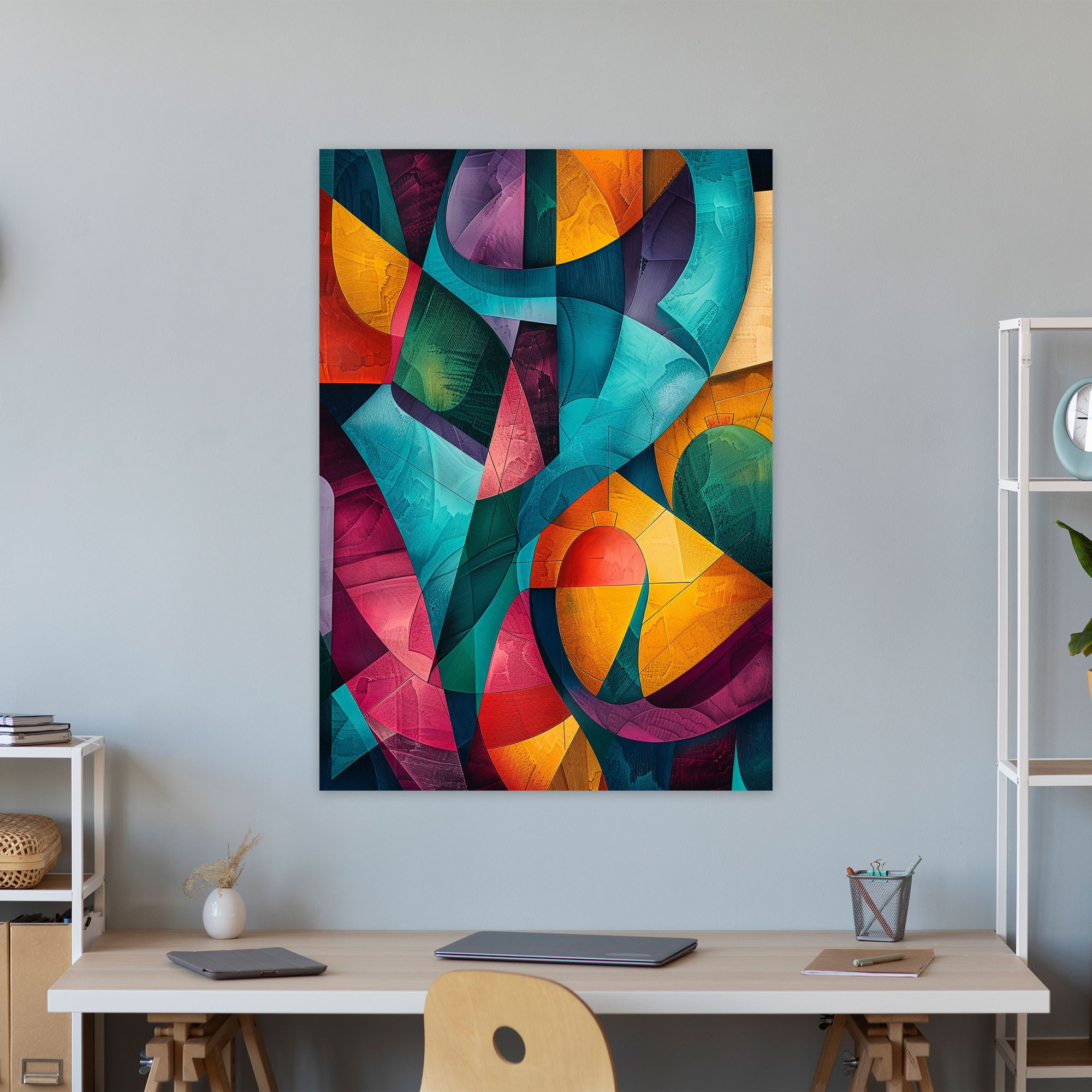 Cubism Canvas Print - Shapes Of Color Wall Art - Cubism, Cubism, Abstract Art, Canvas